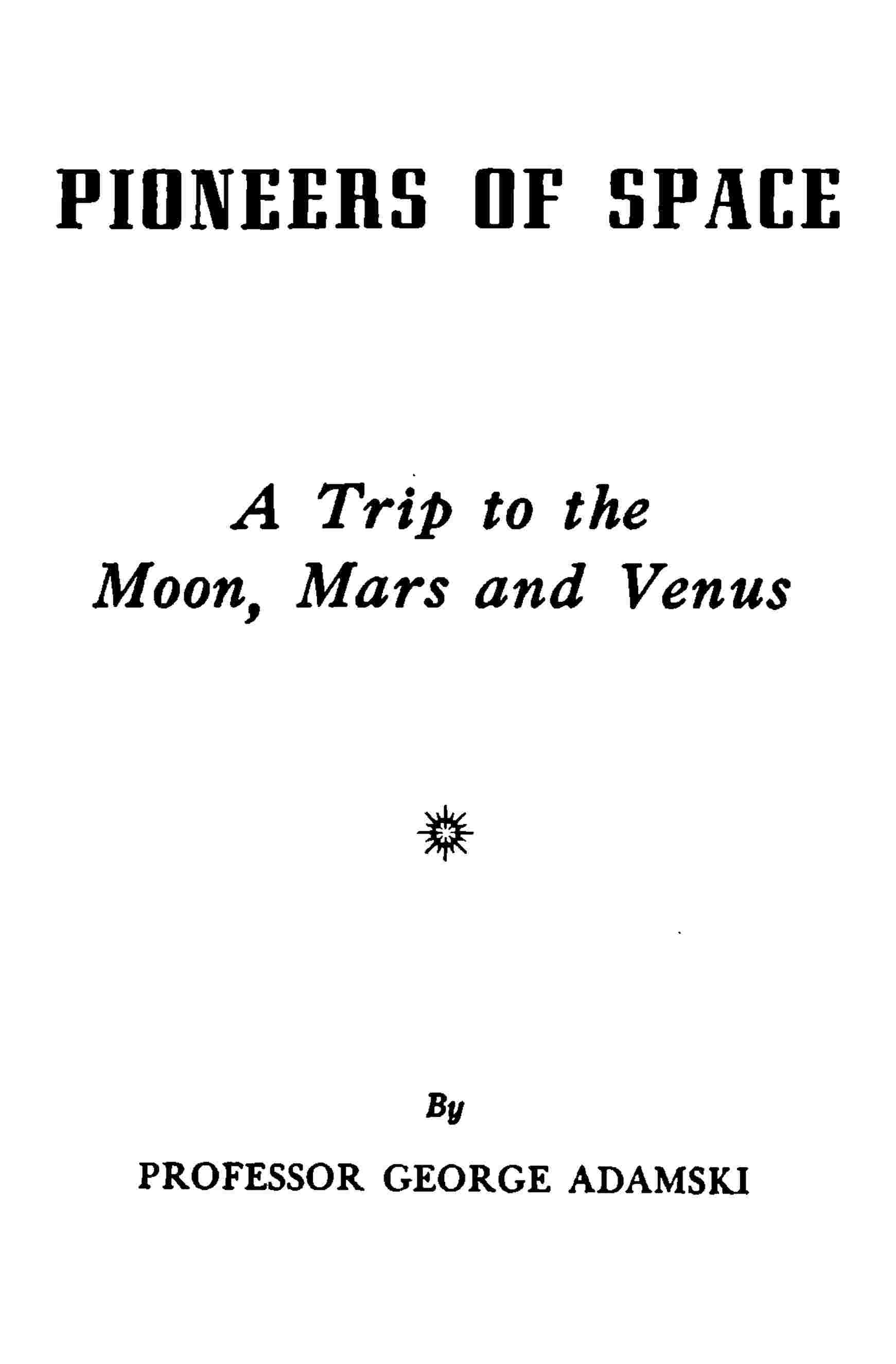 Pioneers of space cover