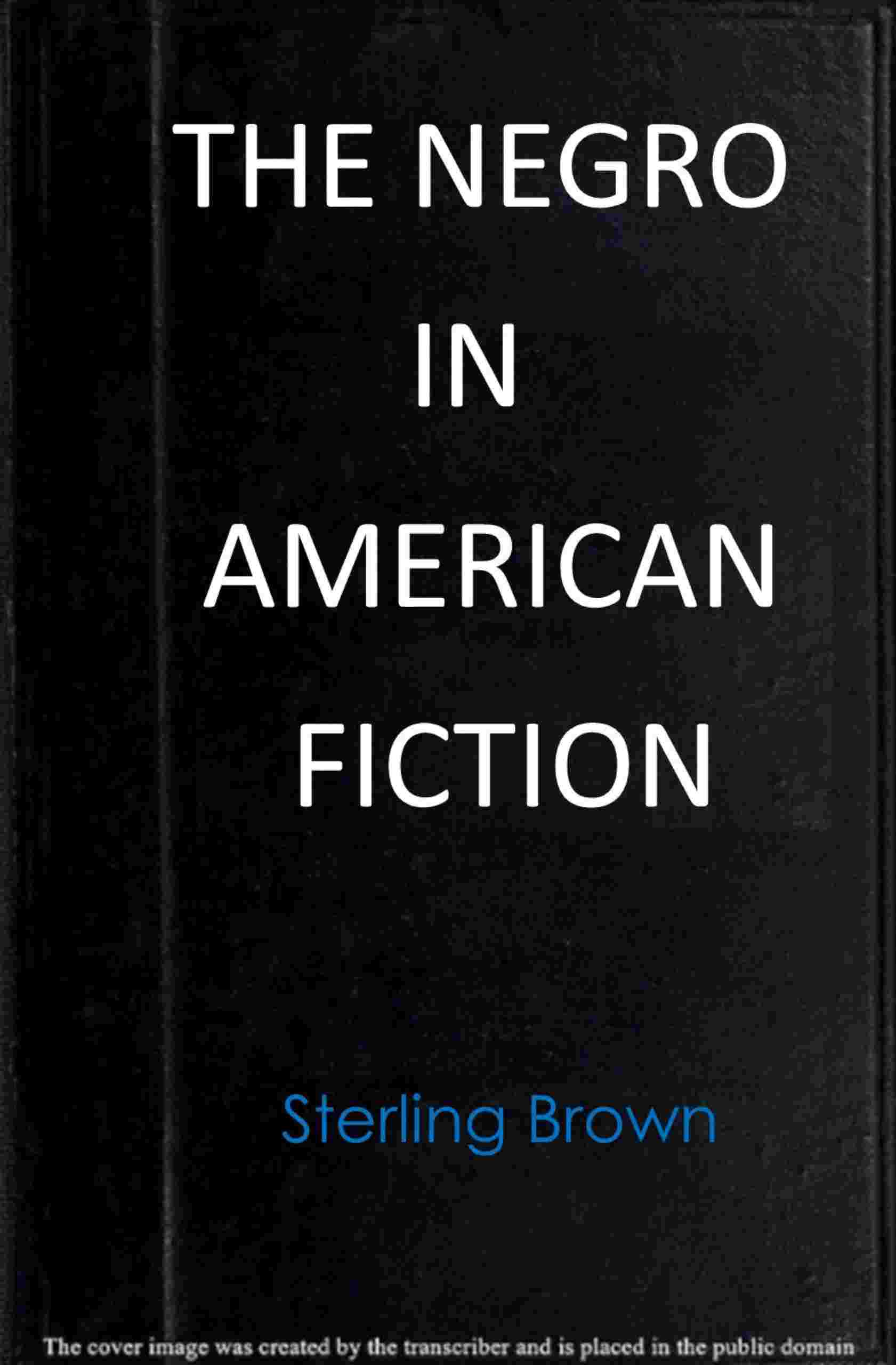 The Negro in American fiction cover