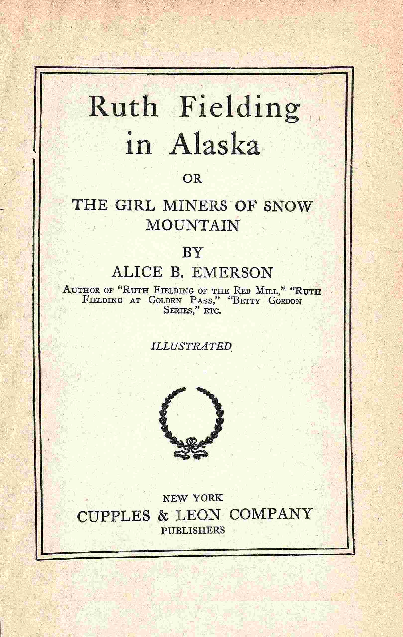 Ruth Fielding in Alaska cover