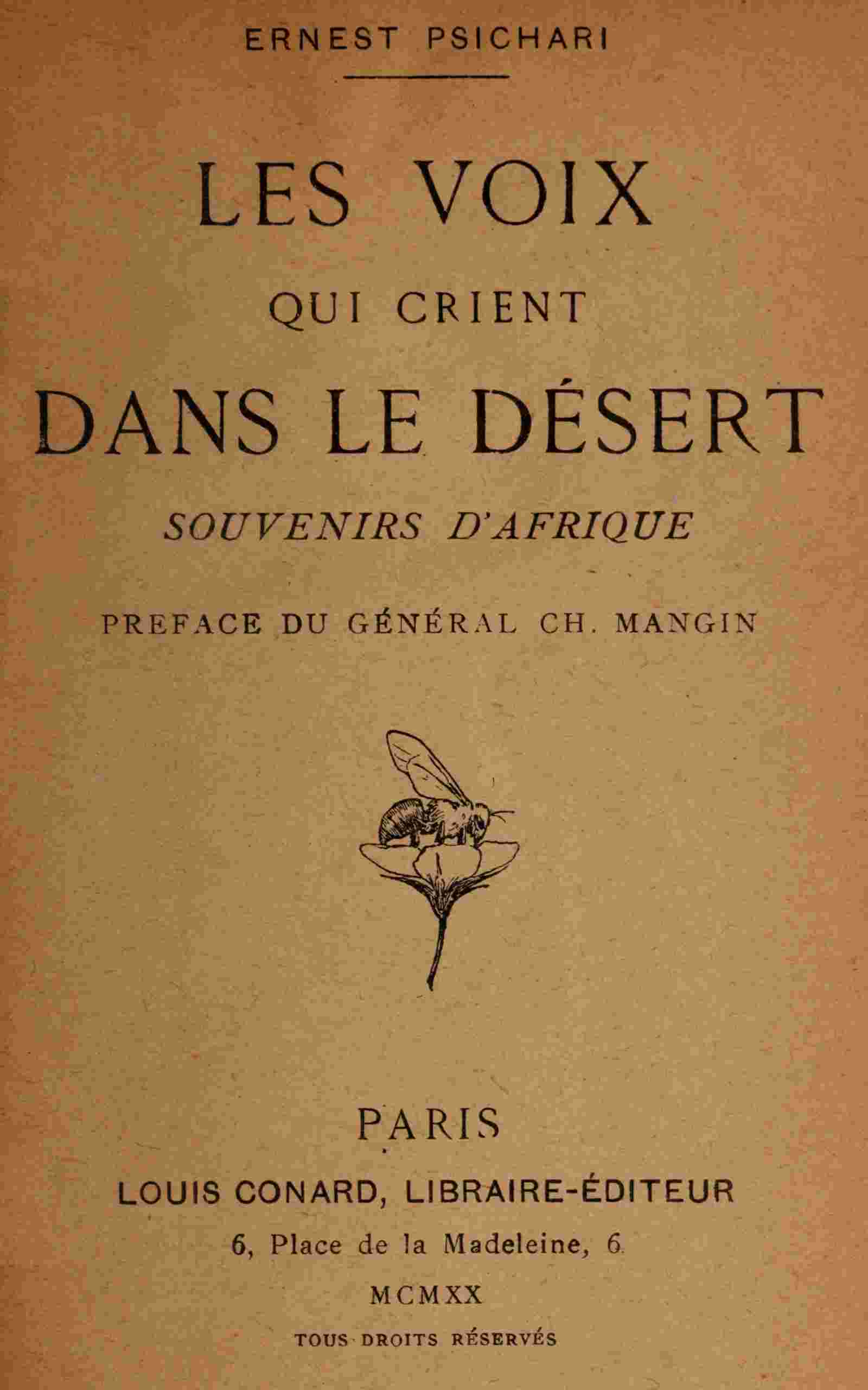 Les voix qui crient dans le désert cover