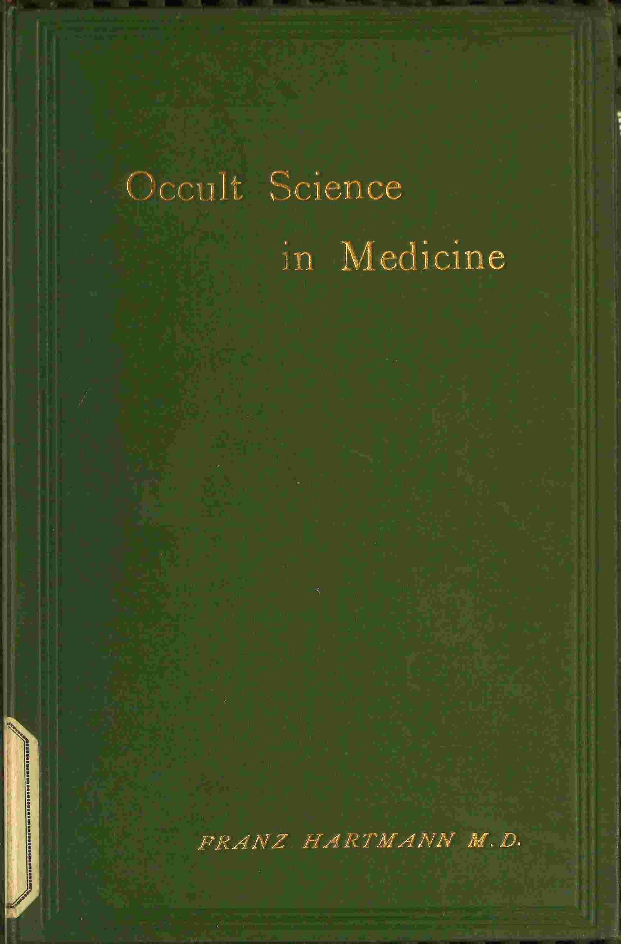 Occult science in medicine cover