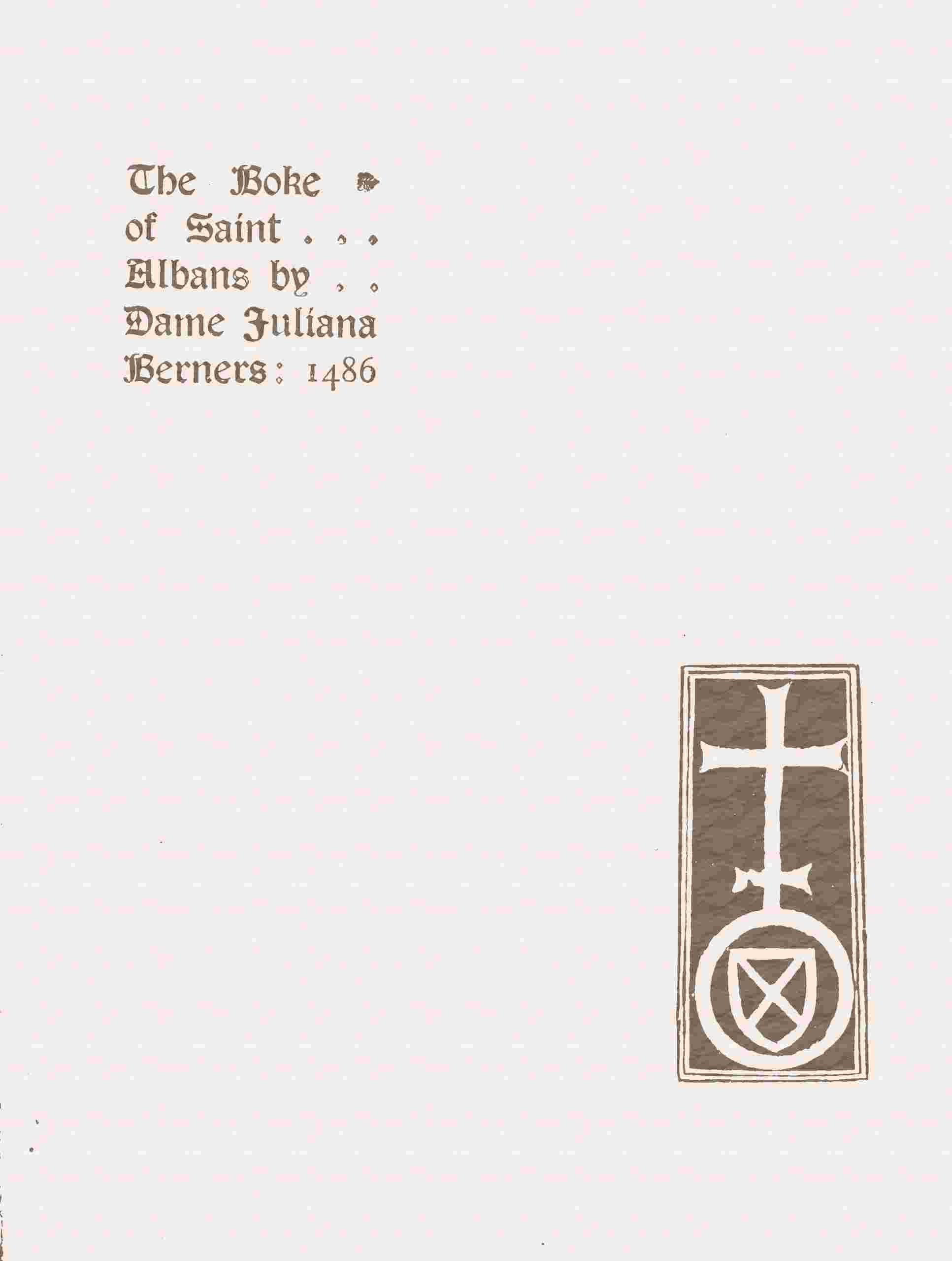 The boke of Saint Albans cover