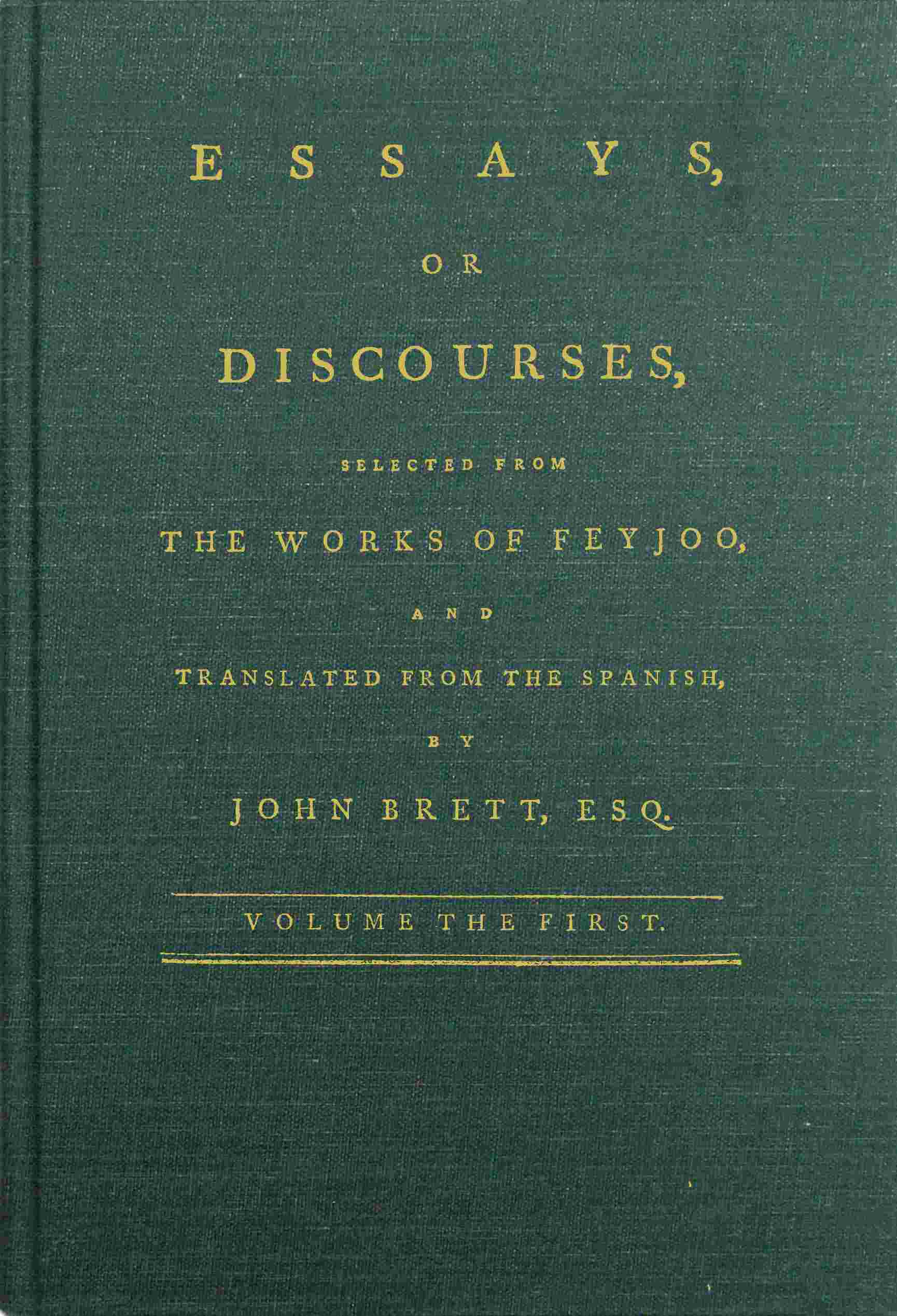Essays, or discourses, vol. 1 (of 4) cover
