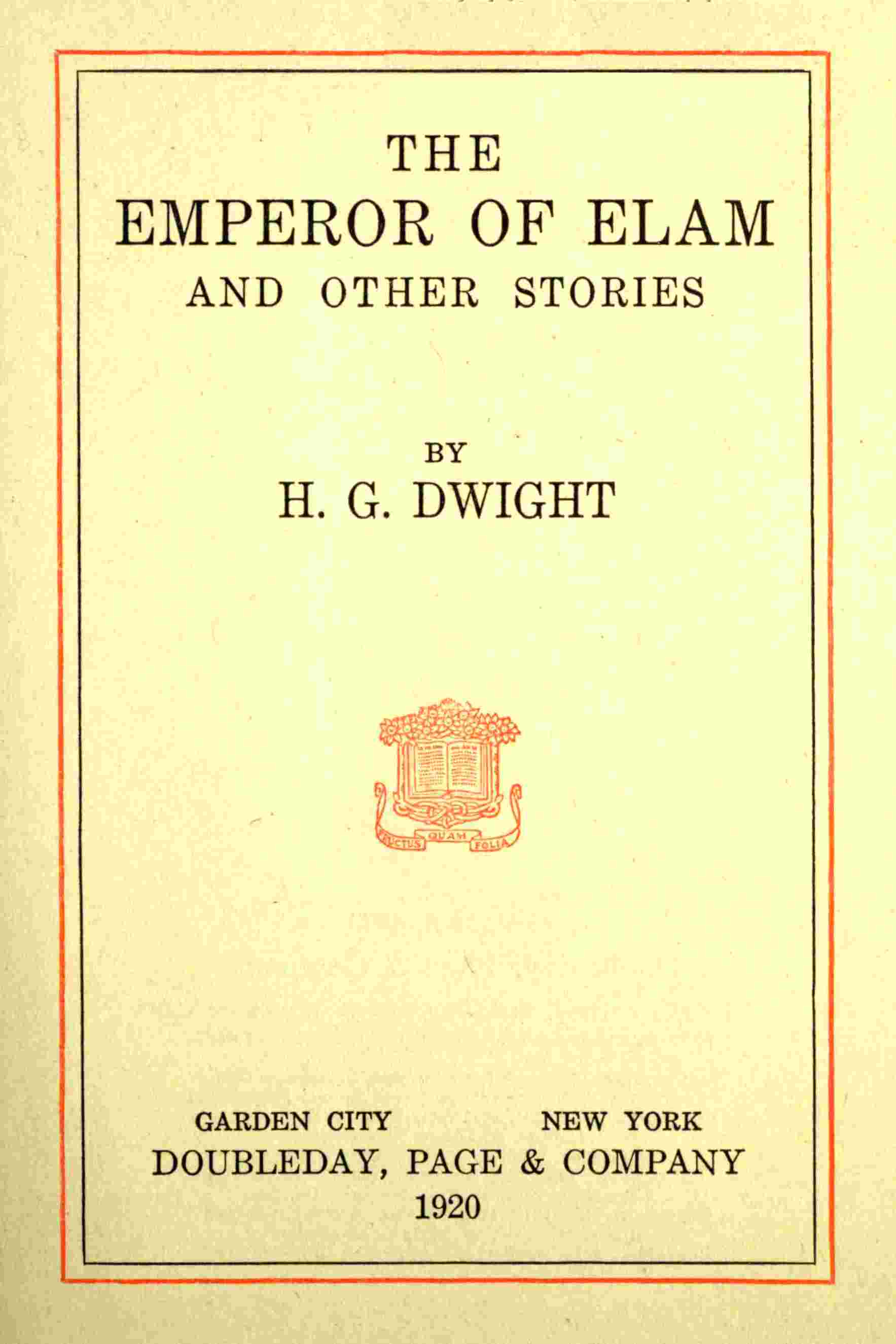 The Emperor of Elam, and other stories cover