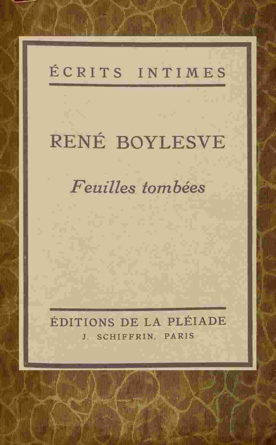 Feuilles tombées cover