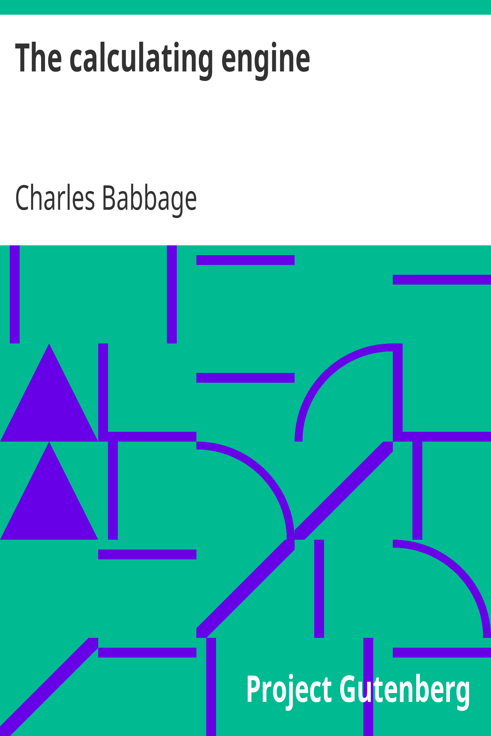 The calculating engine cover