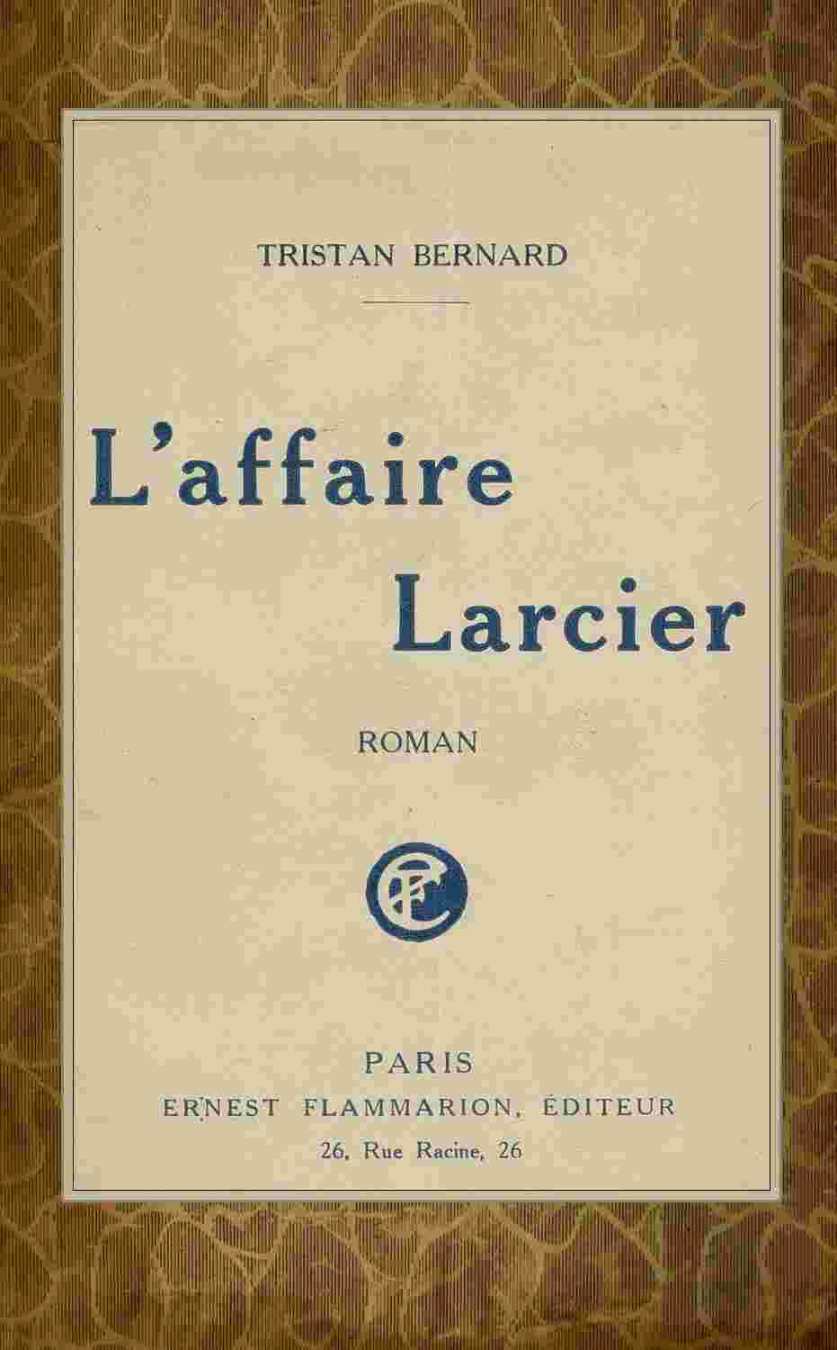 L'affaire Larcier cover