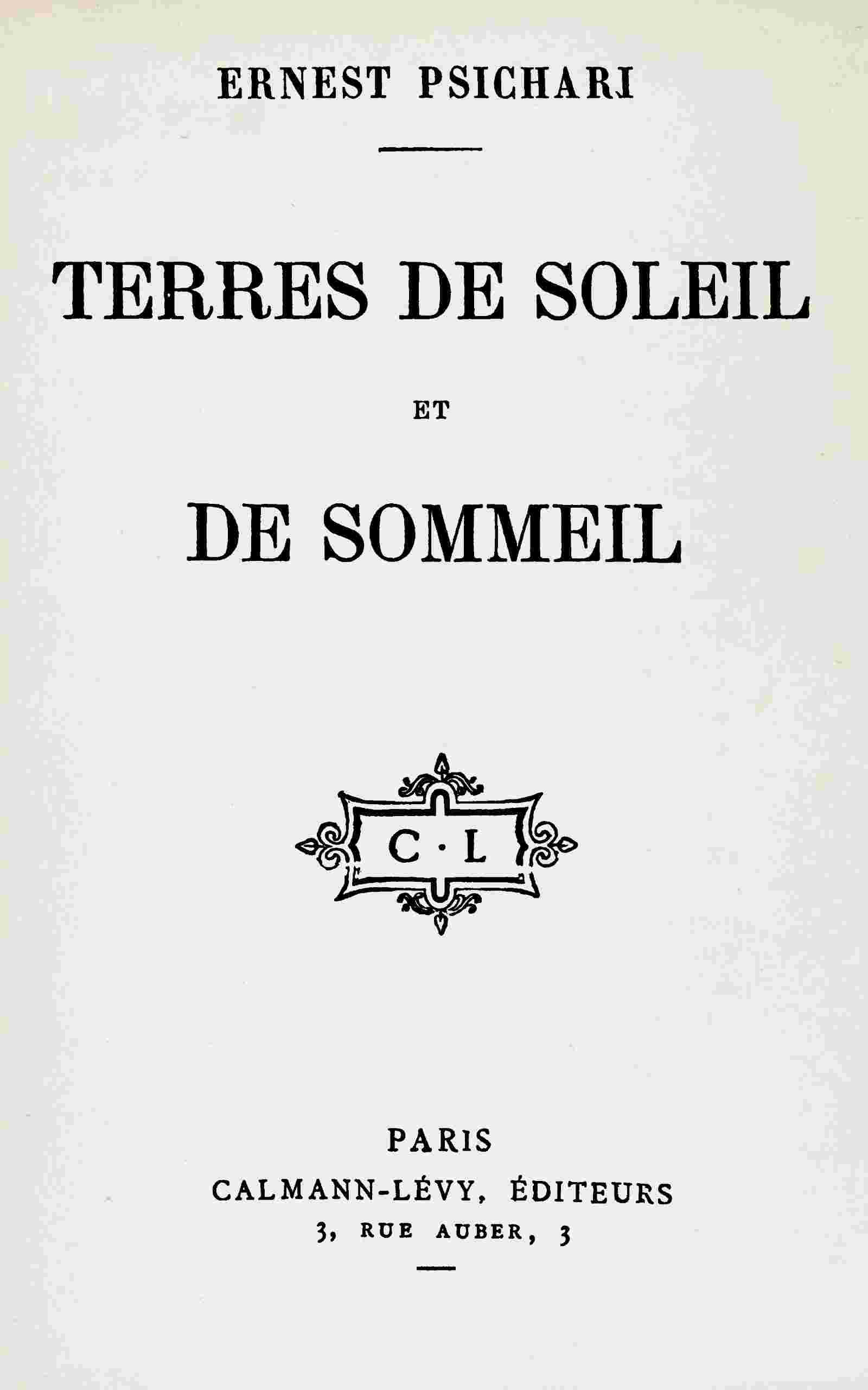 Terres de soleil et de sommeil cover