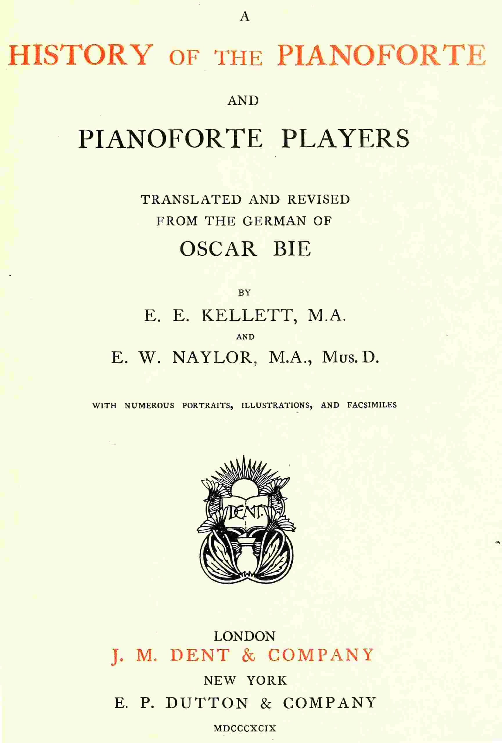 History of the pianoforte and pianoforte players cover