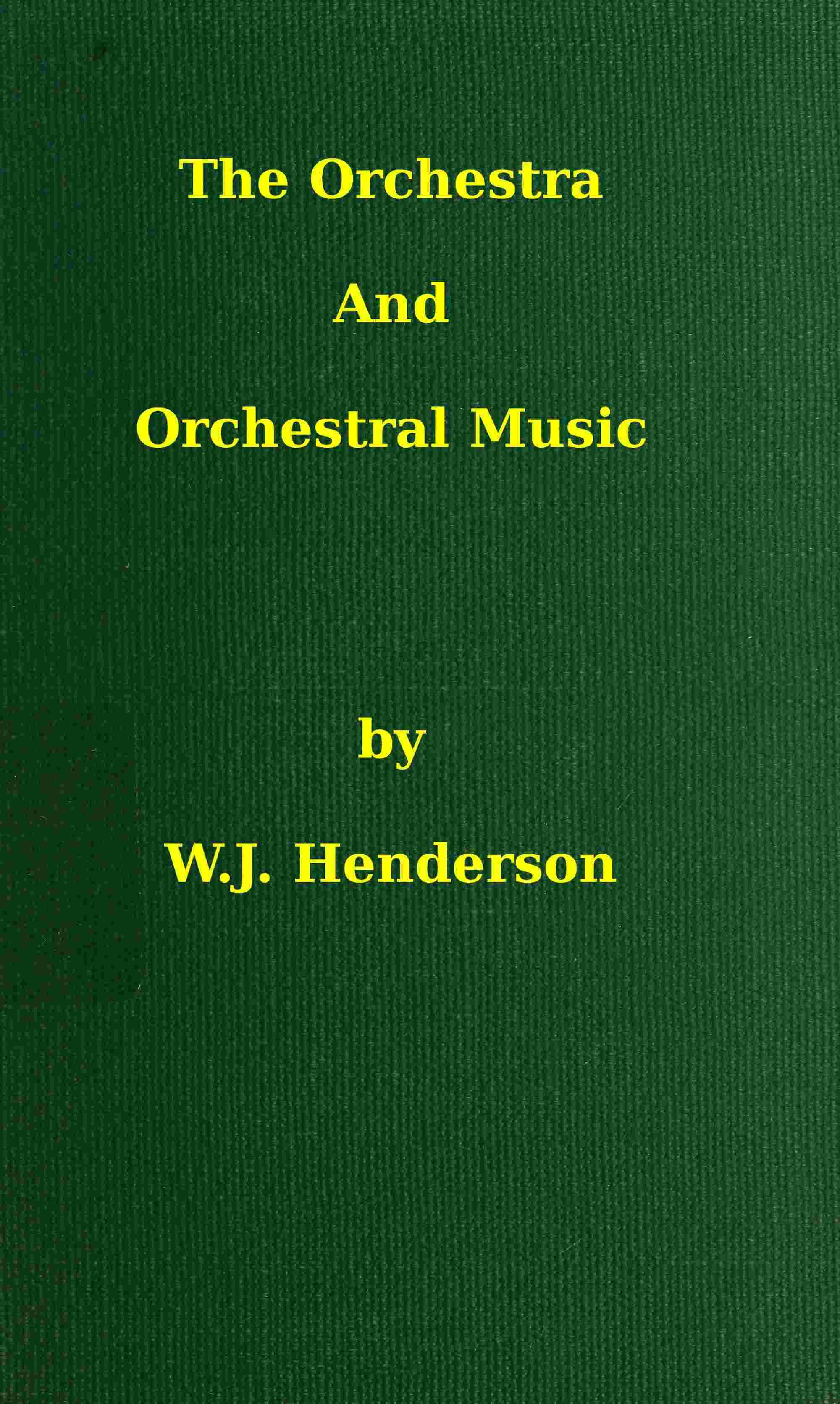The orchestra and orchestral music cover