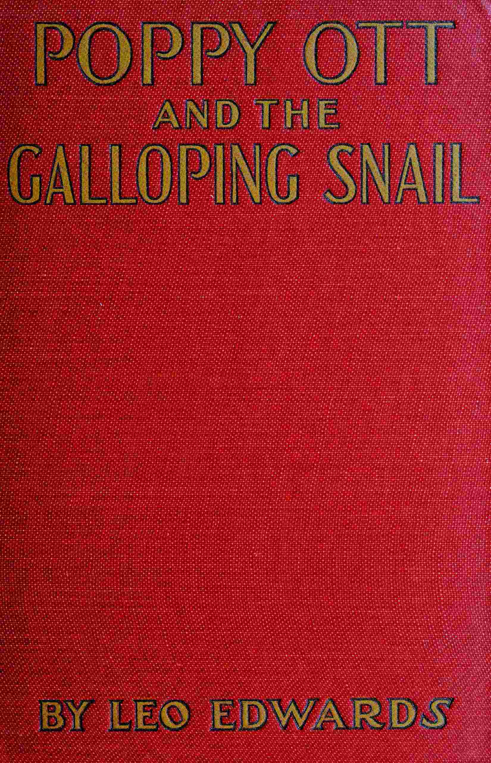 Poppy Ott and the galloping snail cover