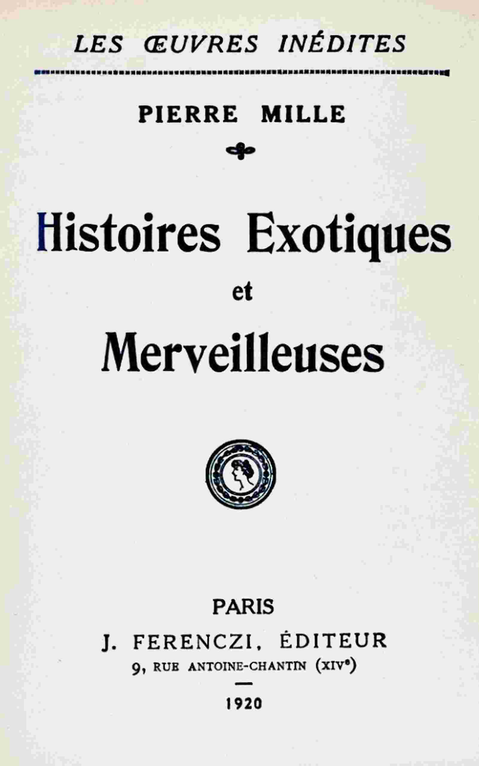 Histoires exotiques et merveilleuses cover