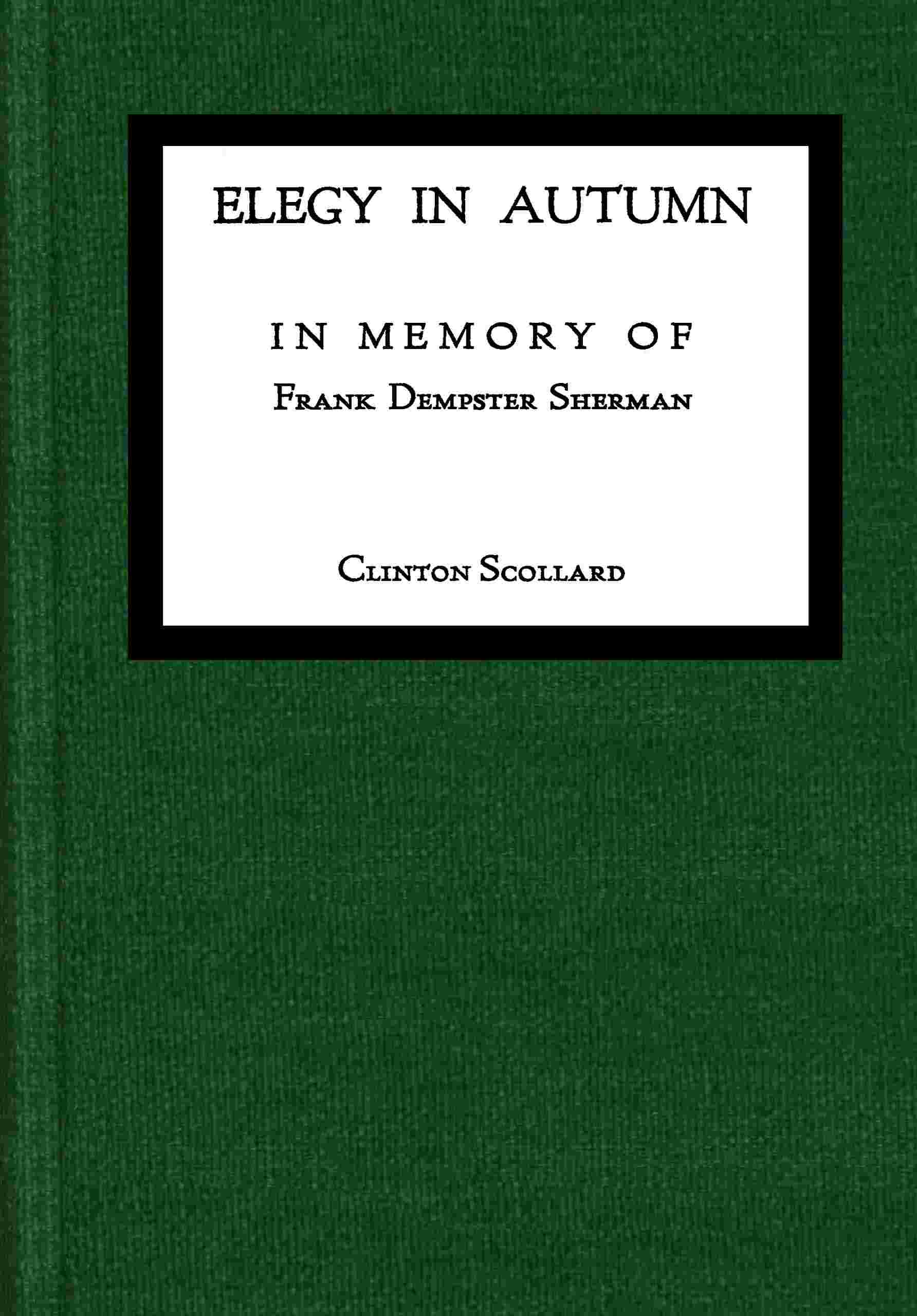 Elegy in Autumn cover
