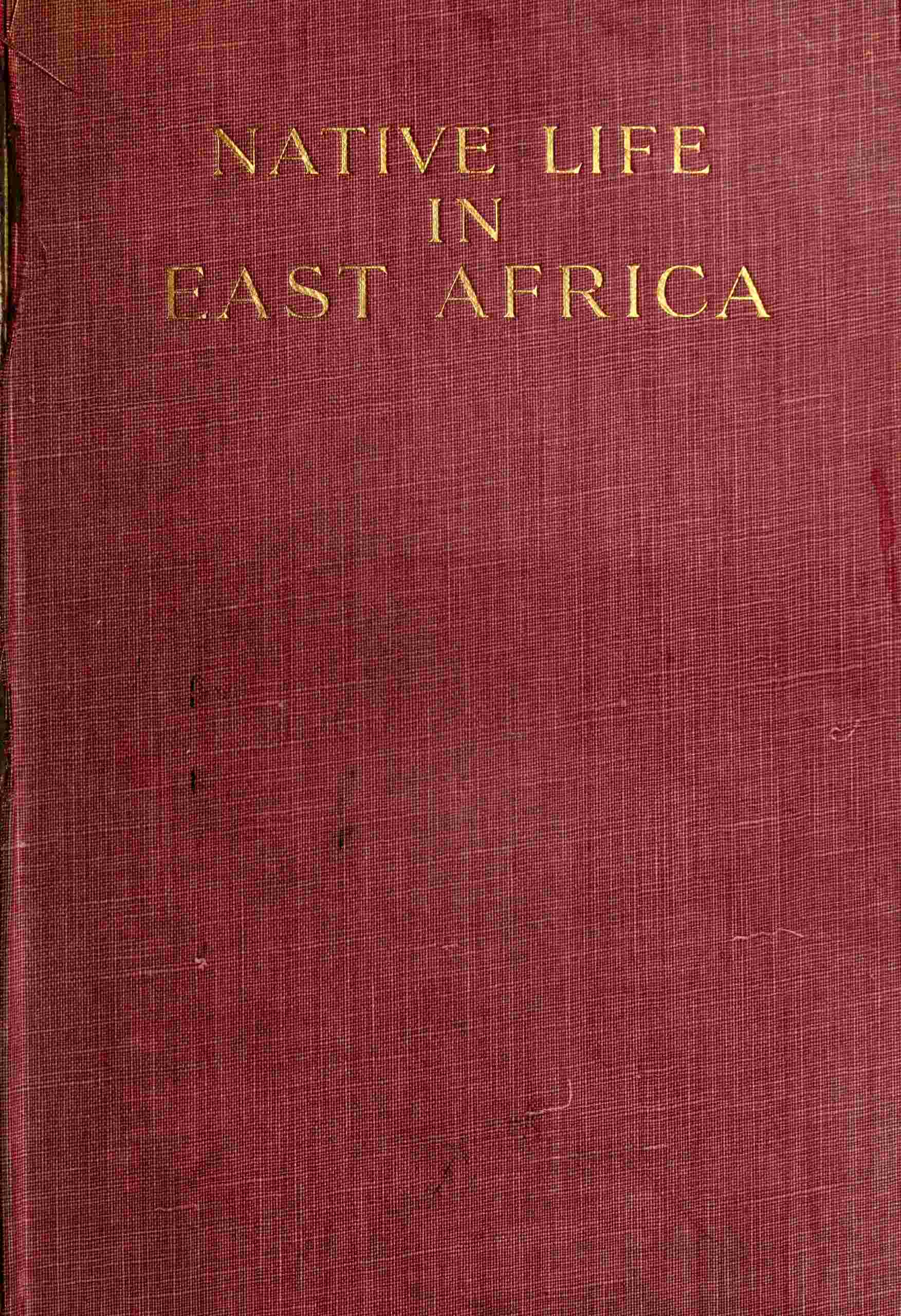 Native life in East Africa cover