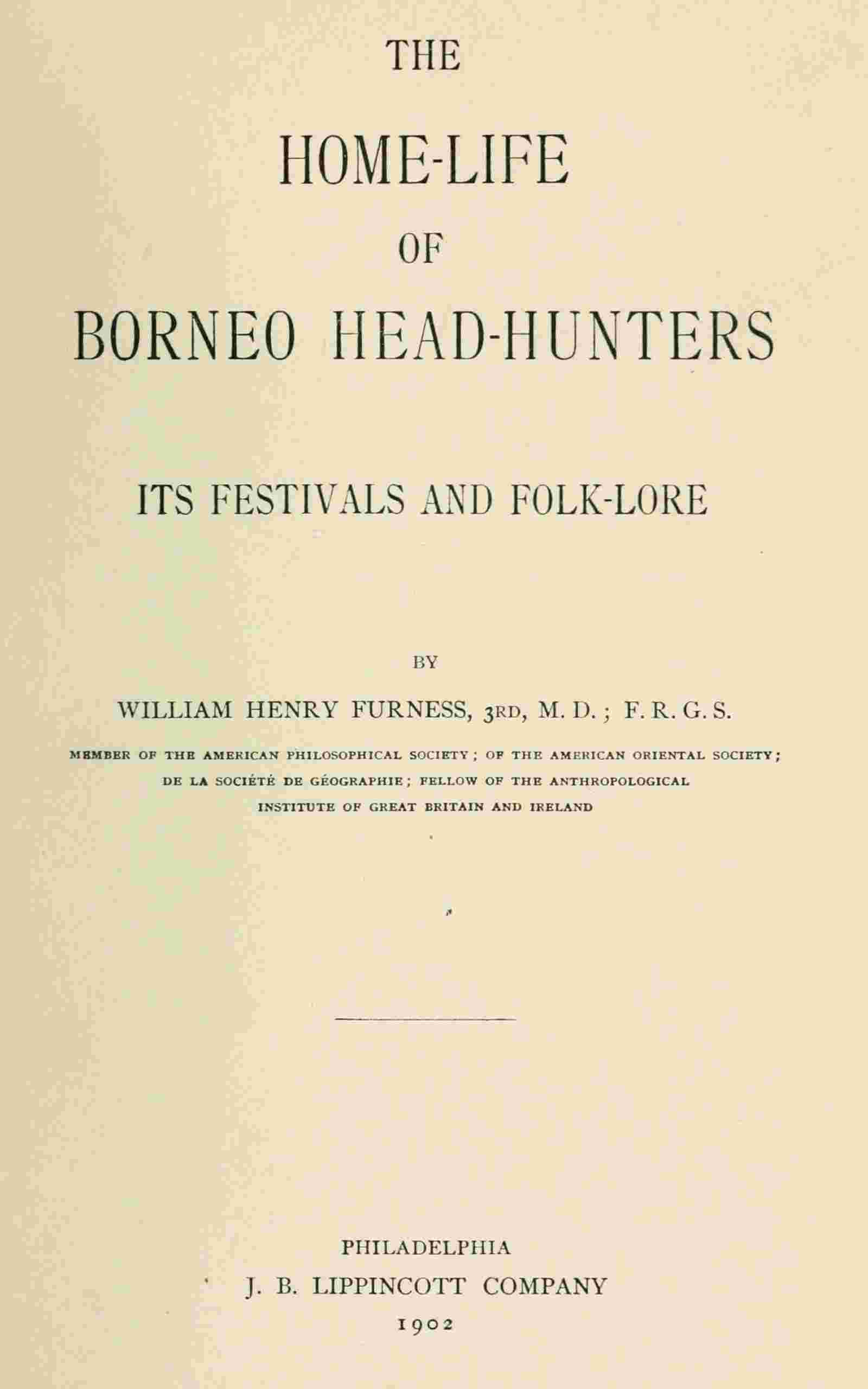 The home-life of Borneo head-hunters cover