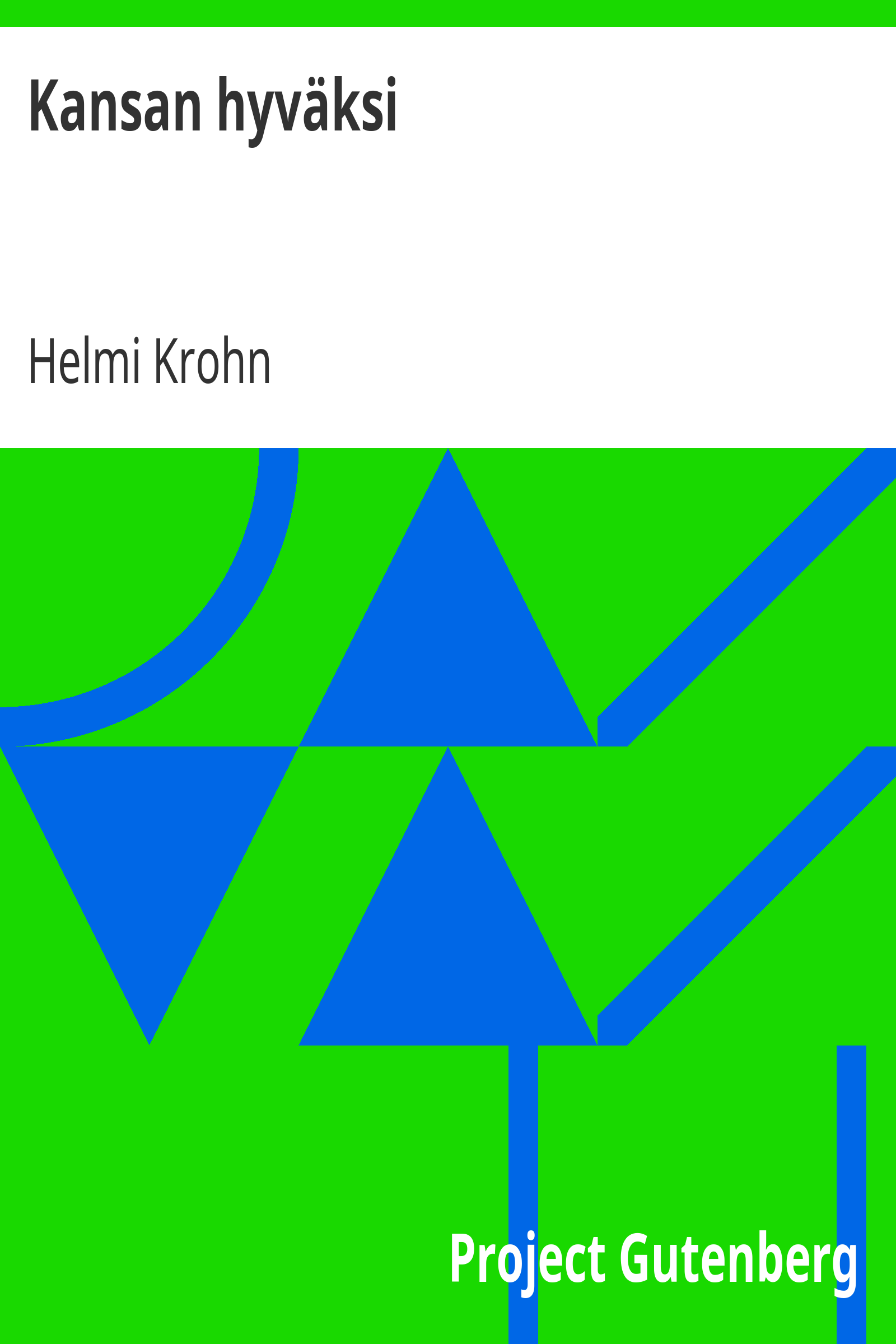 Kansan hyväksi cover