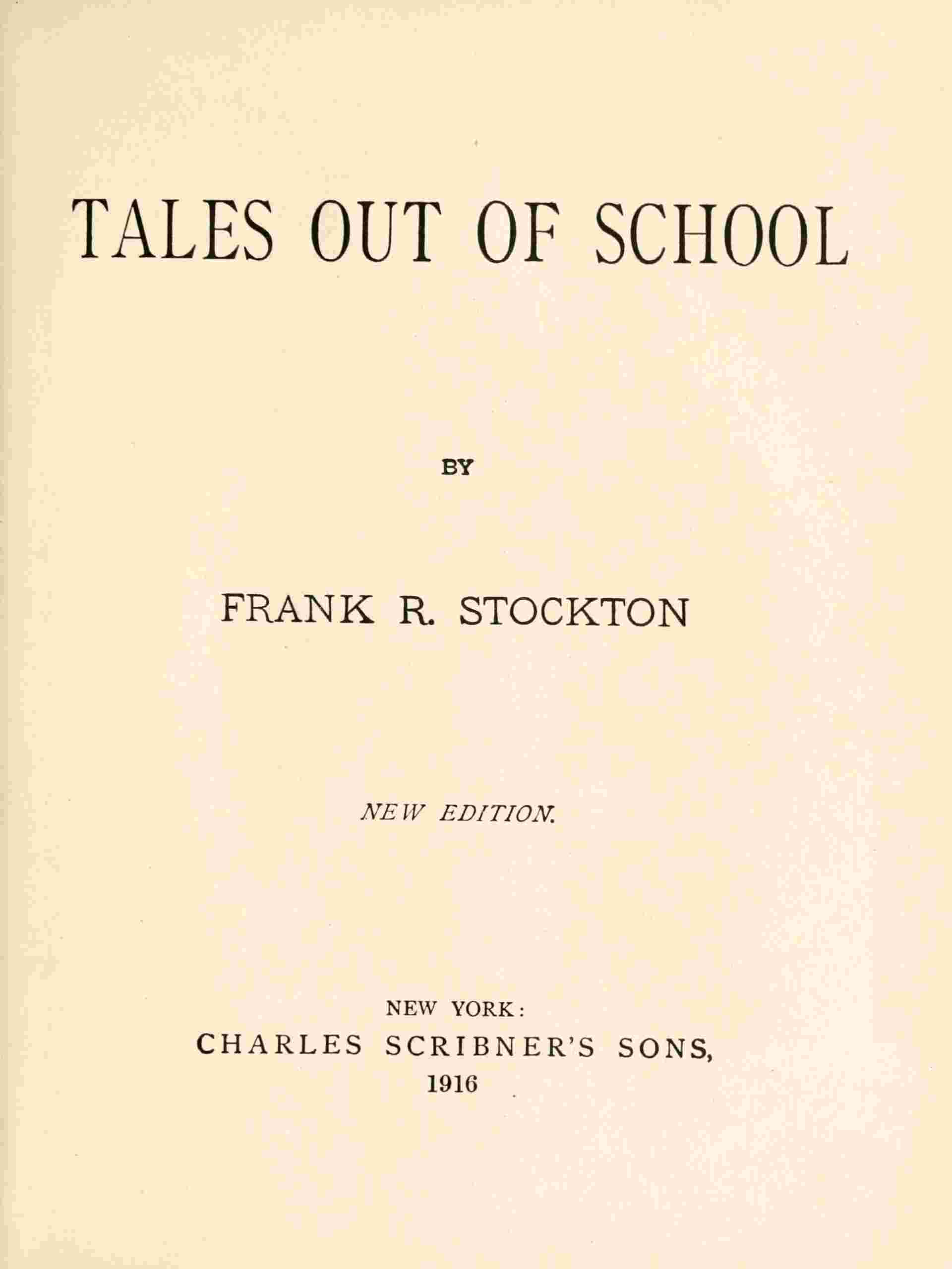 Tales out of school cover