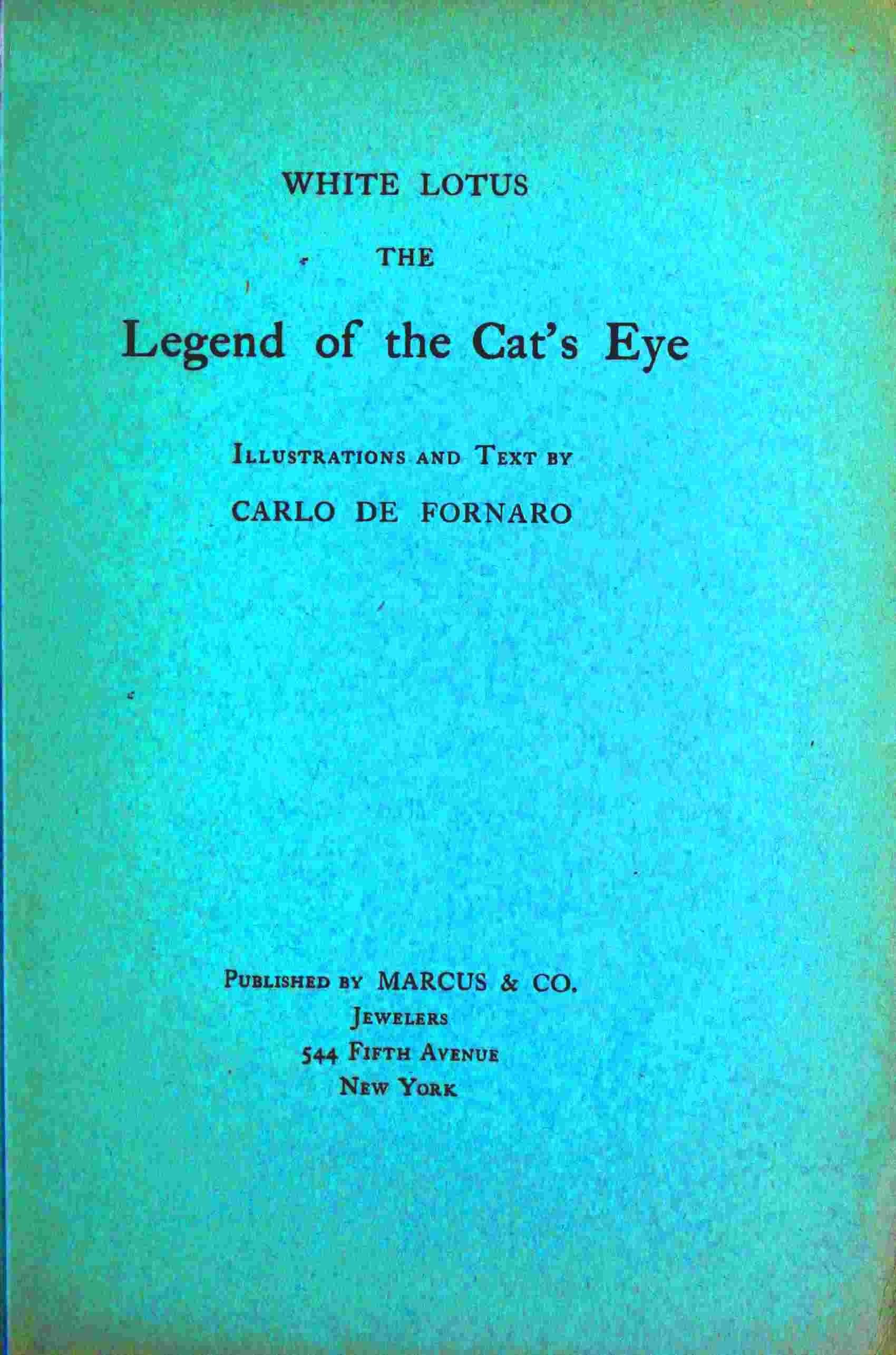White Lotus, the legend of the cat's eye cover