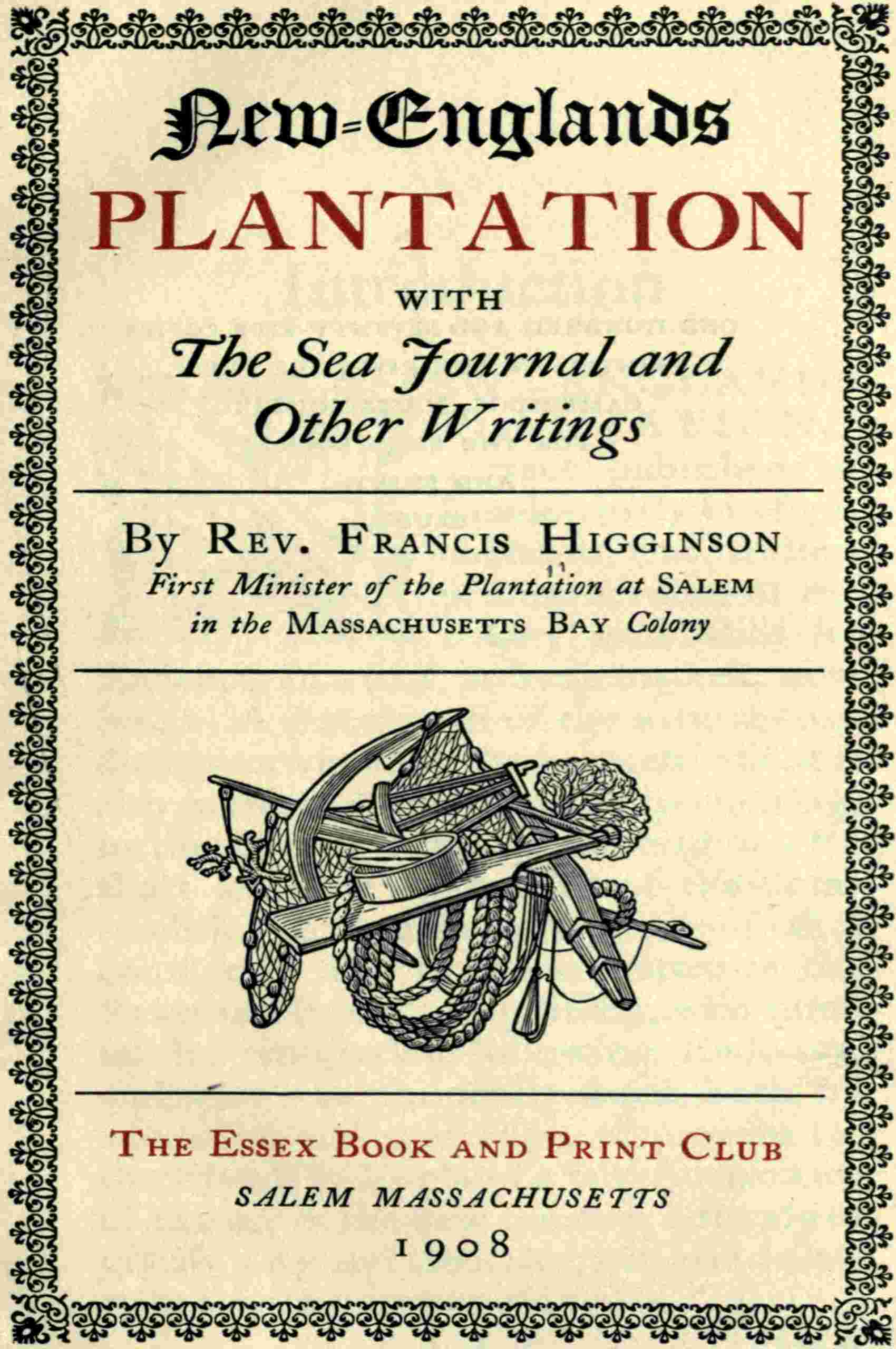 New-Englands plantation cover