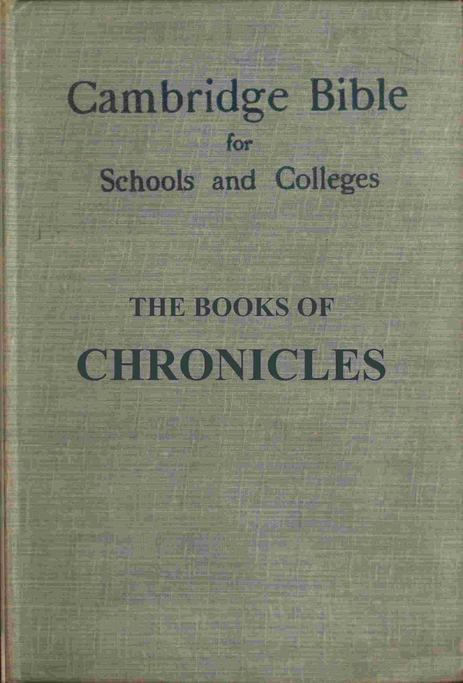 The books of Chronicles cover