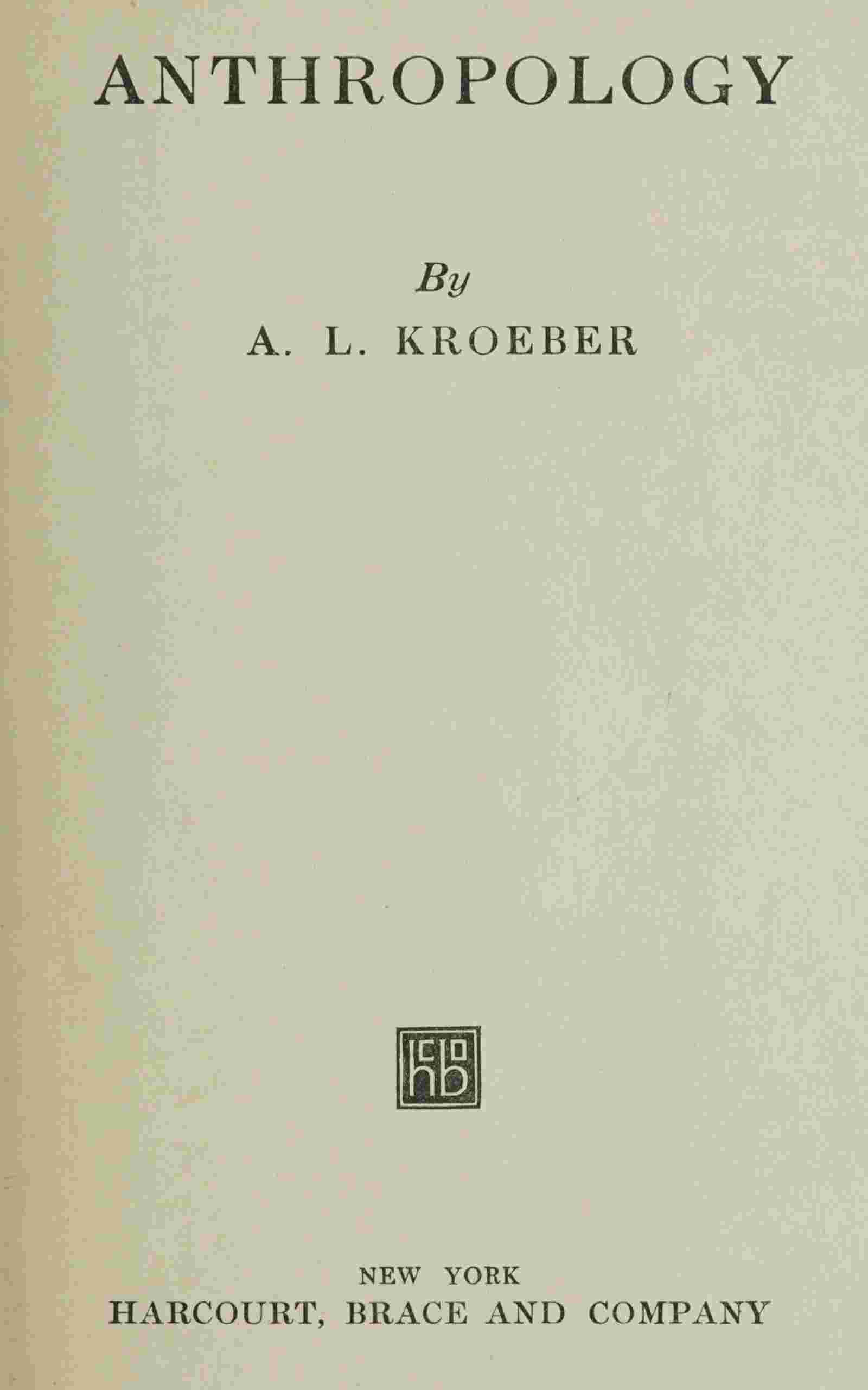 Anthropology cover