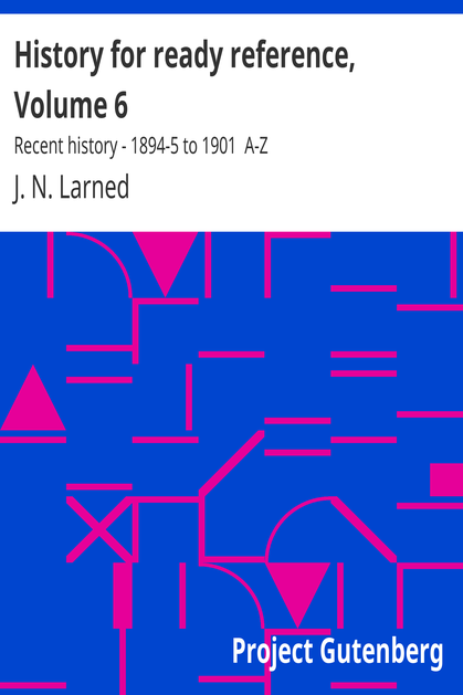 History for ready reference, Volume 6 cover