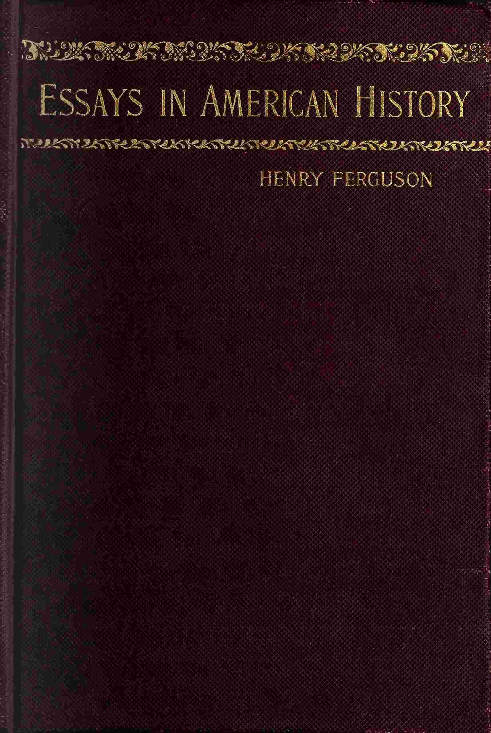 Essays in American history cover