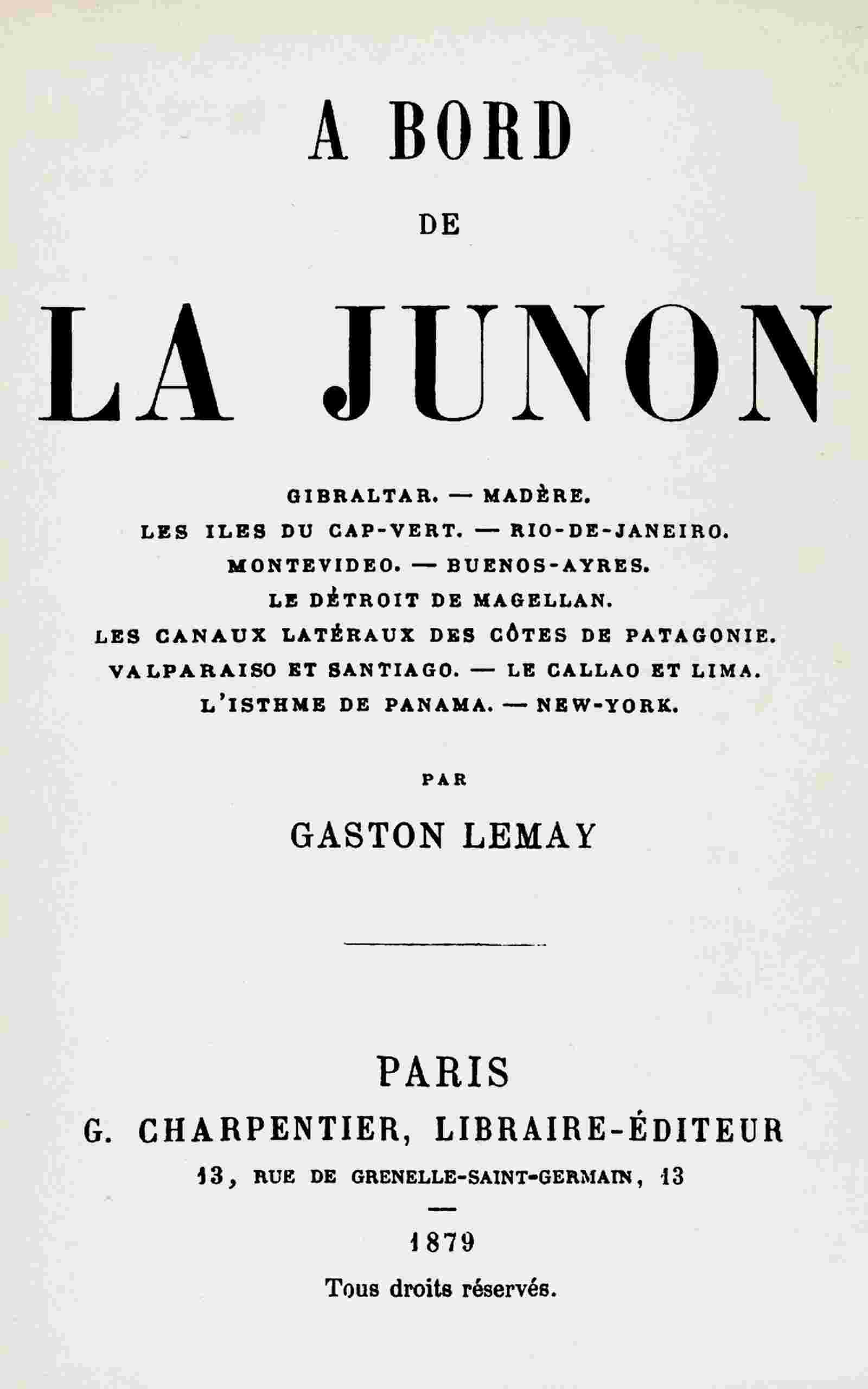 A bord de la Junon cover