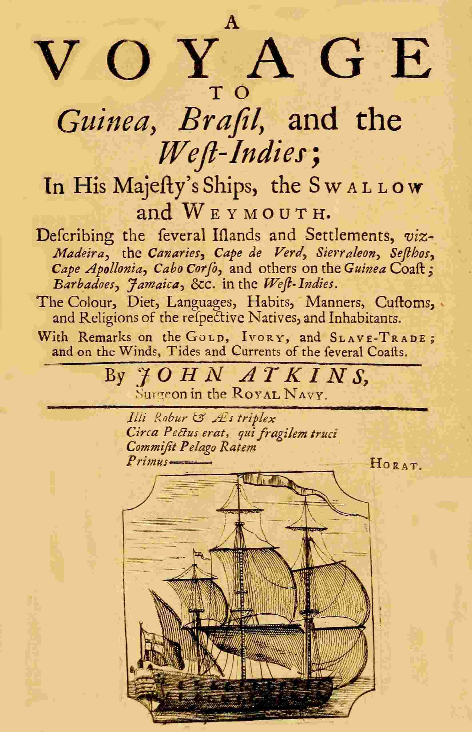 A voyage to Guinea, Brasil and the West Indies cover