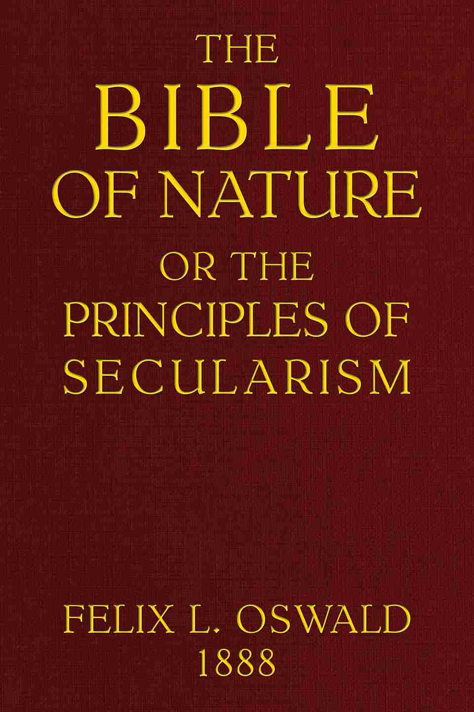 The Bible of nature cover