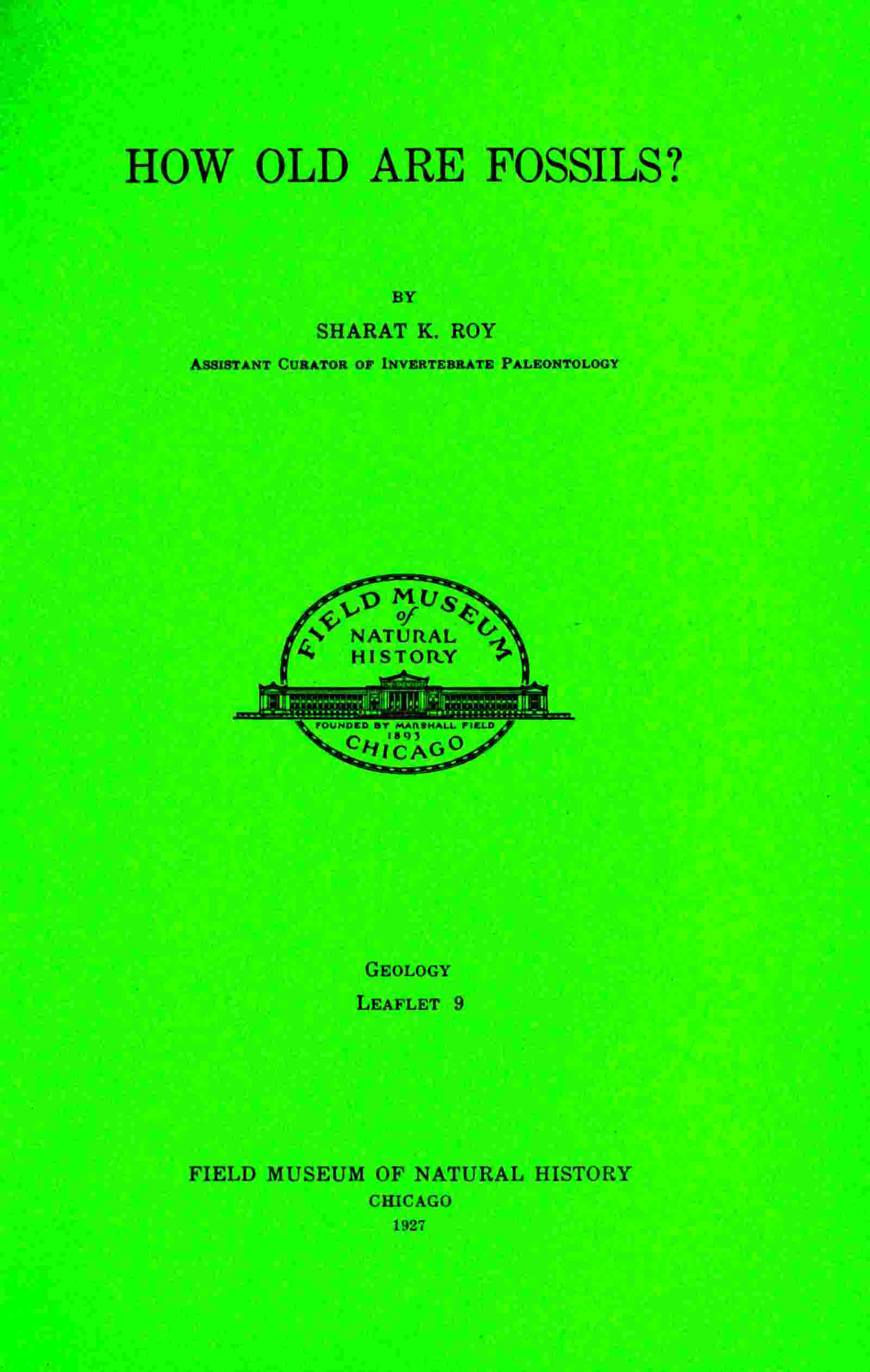 How old are fossils? cover