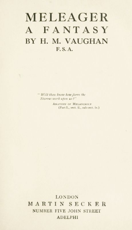 Meleager cover
