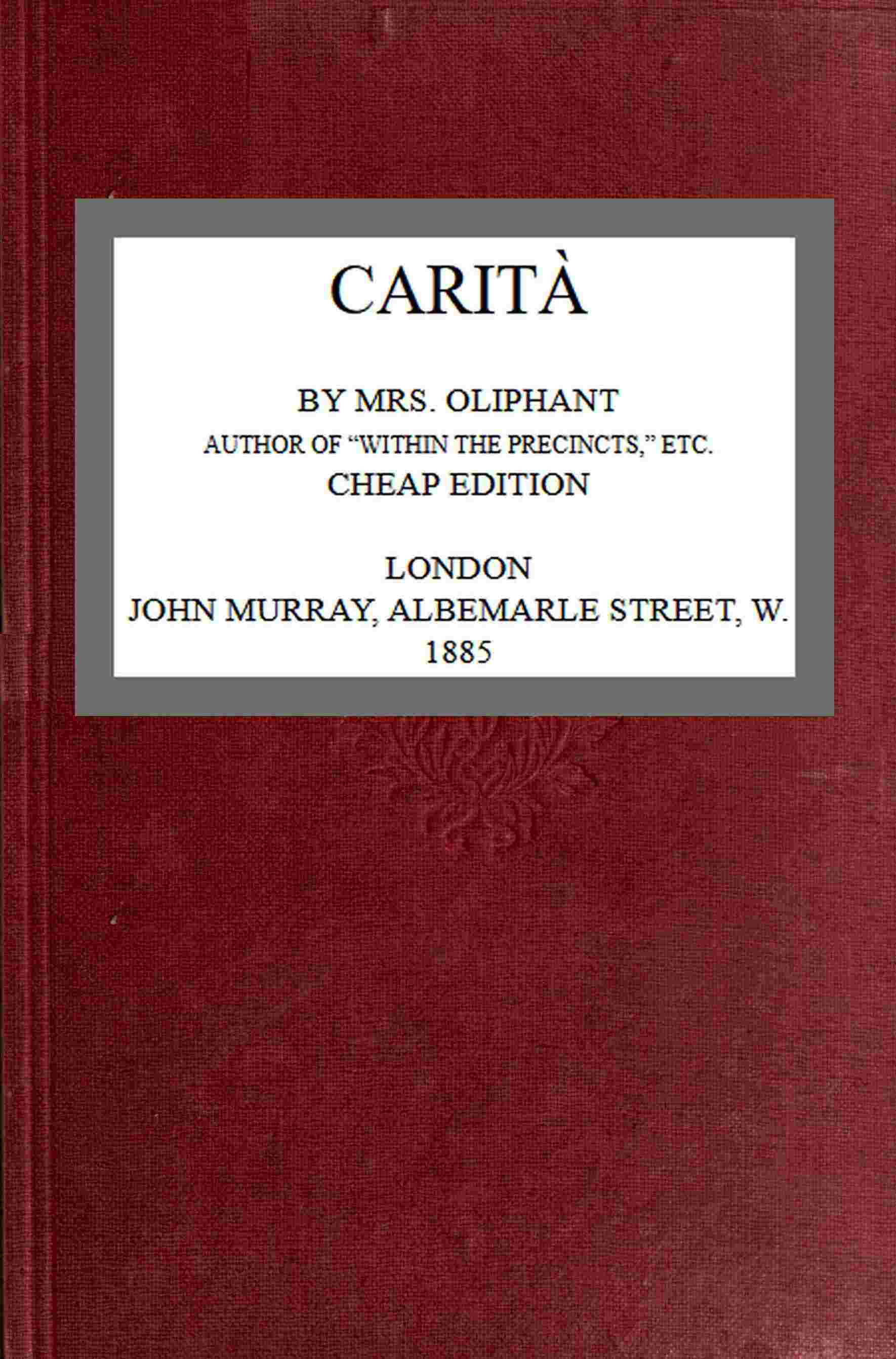 Carità cover