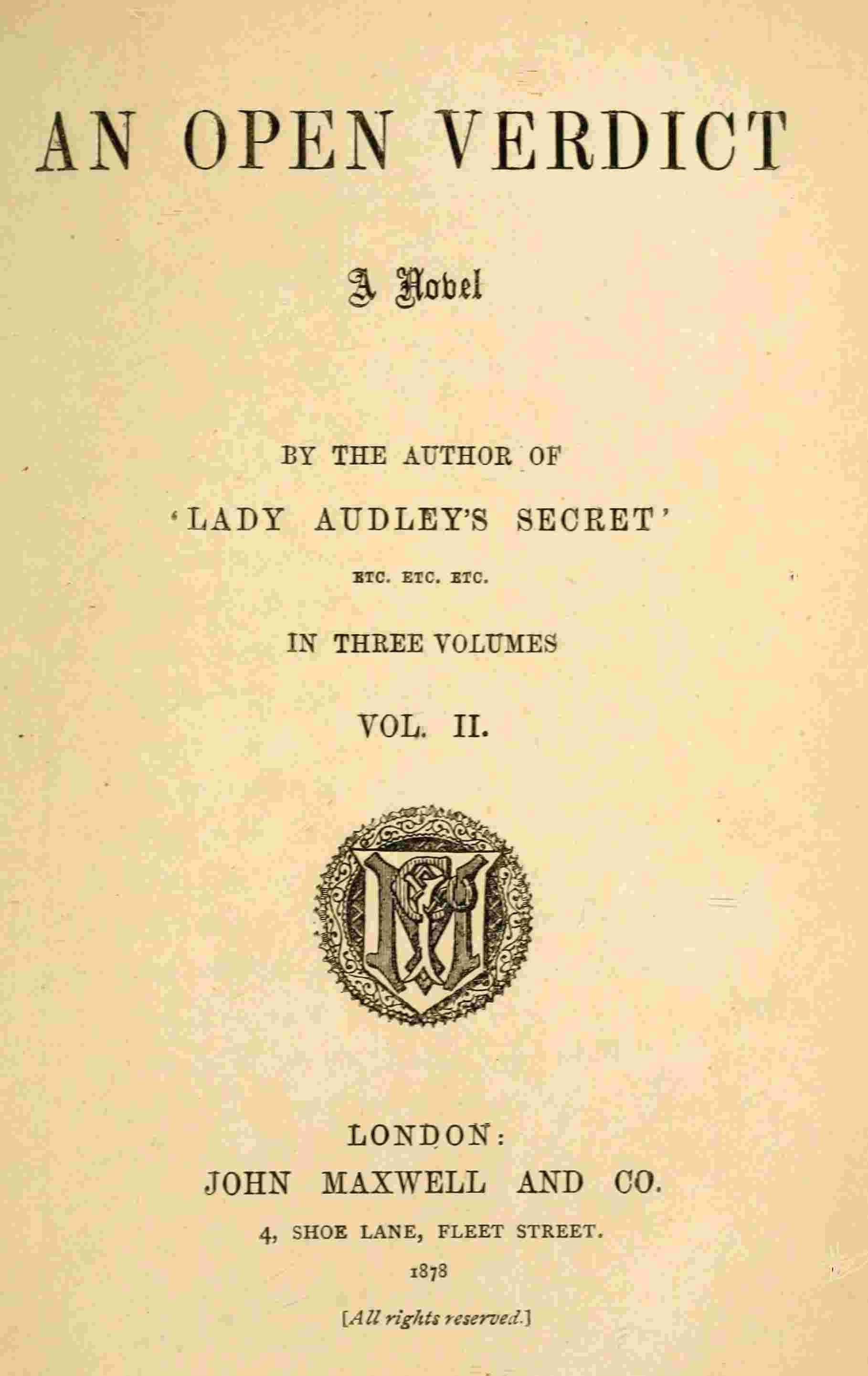An open verdict cover