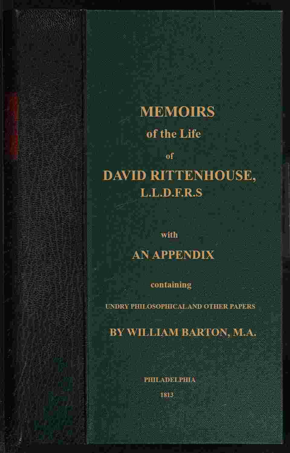 Memoirs of the life of David Rittenhouse, LLD. F.R.S., late president of the American Philosophical Society, &c. cover