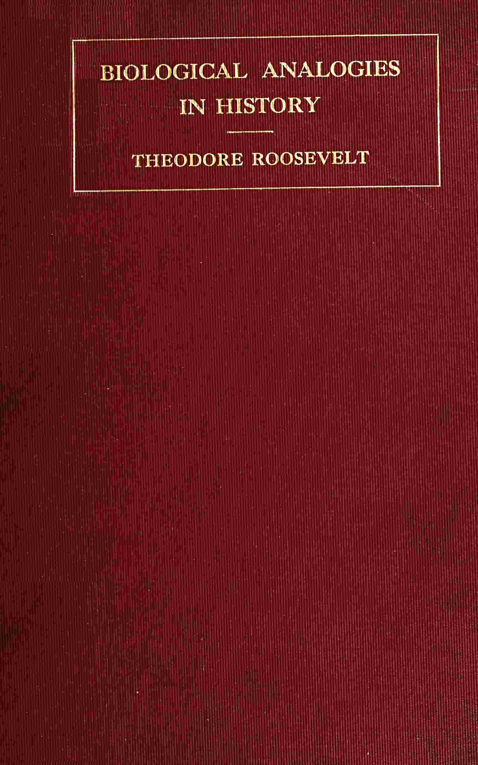 Biological analogies in history cover