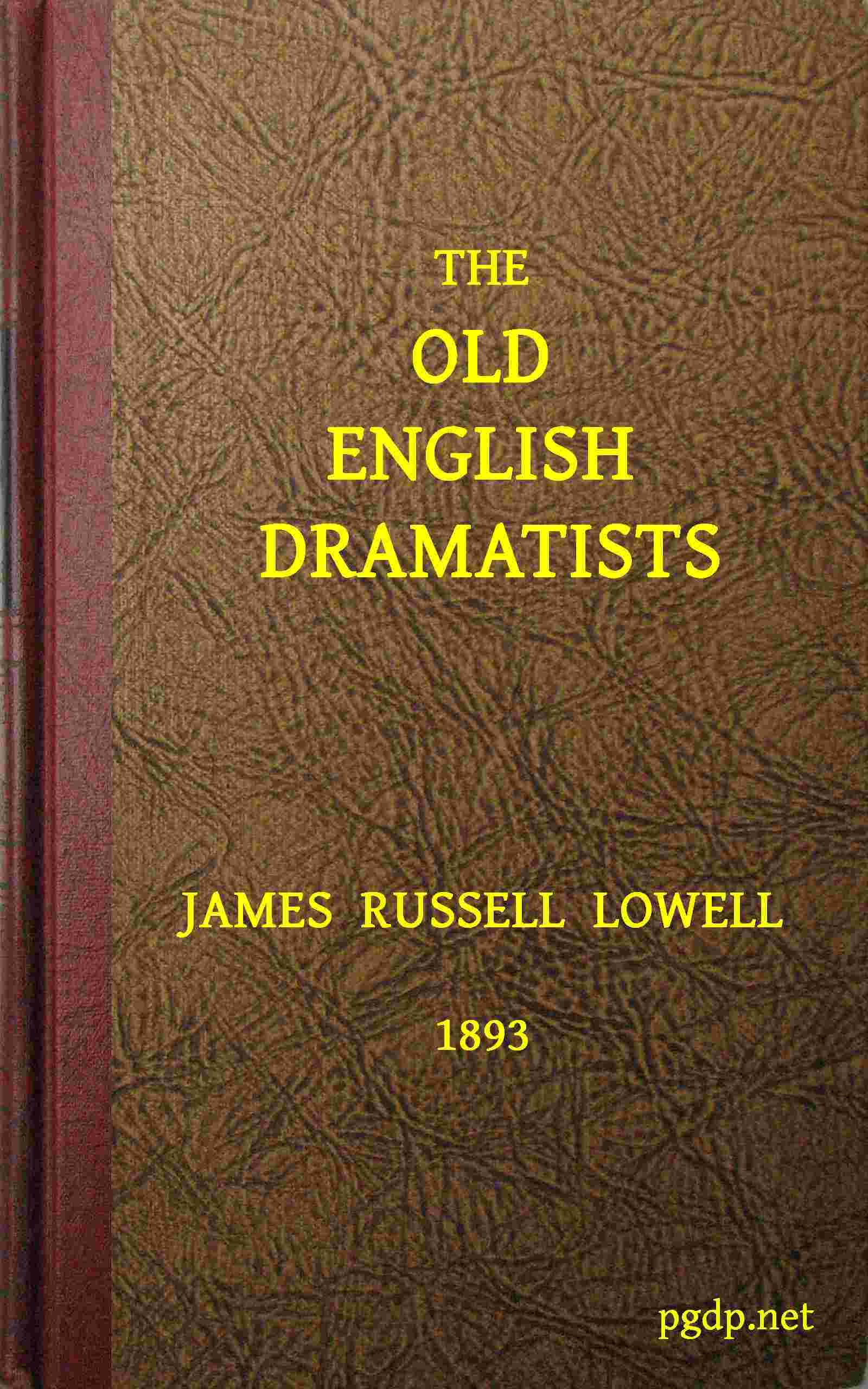 The old English dramatists cover