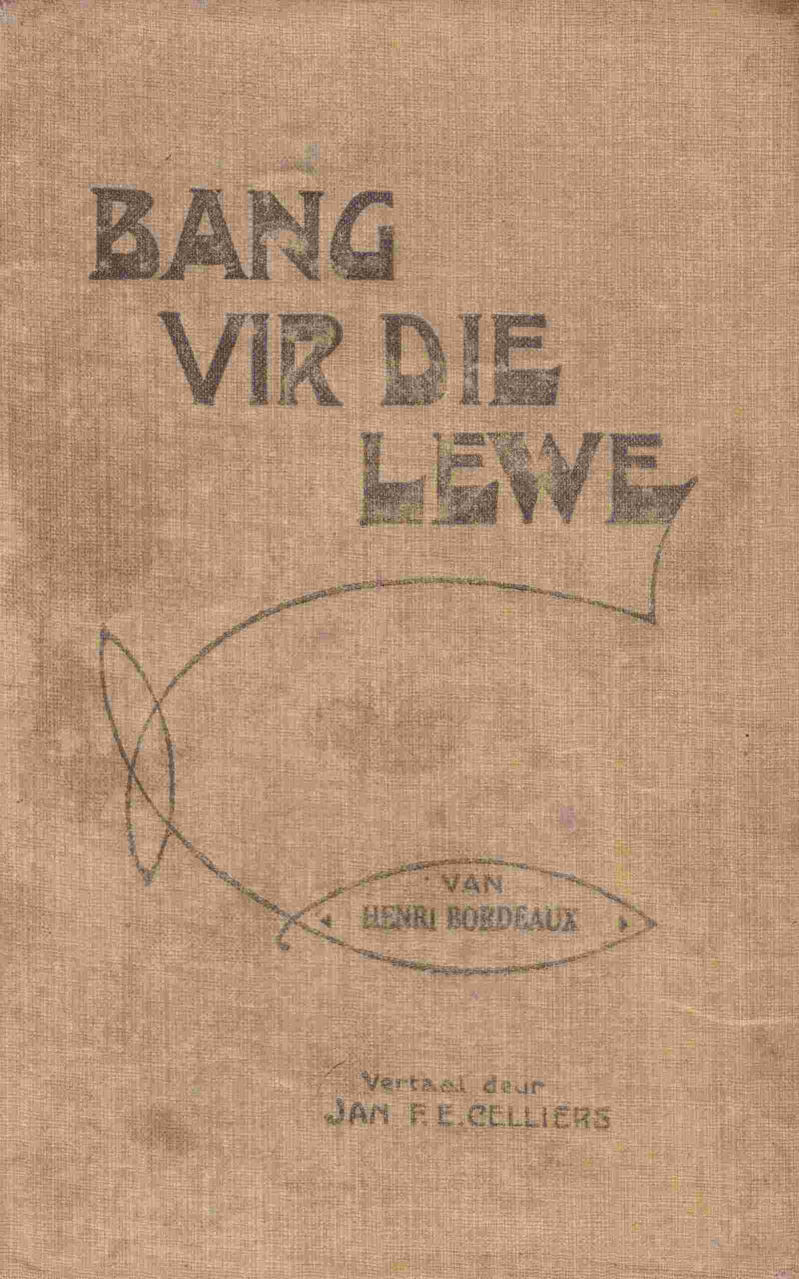 Bang vir die lewe cover