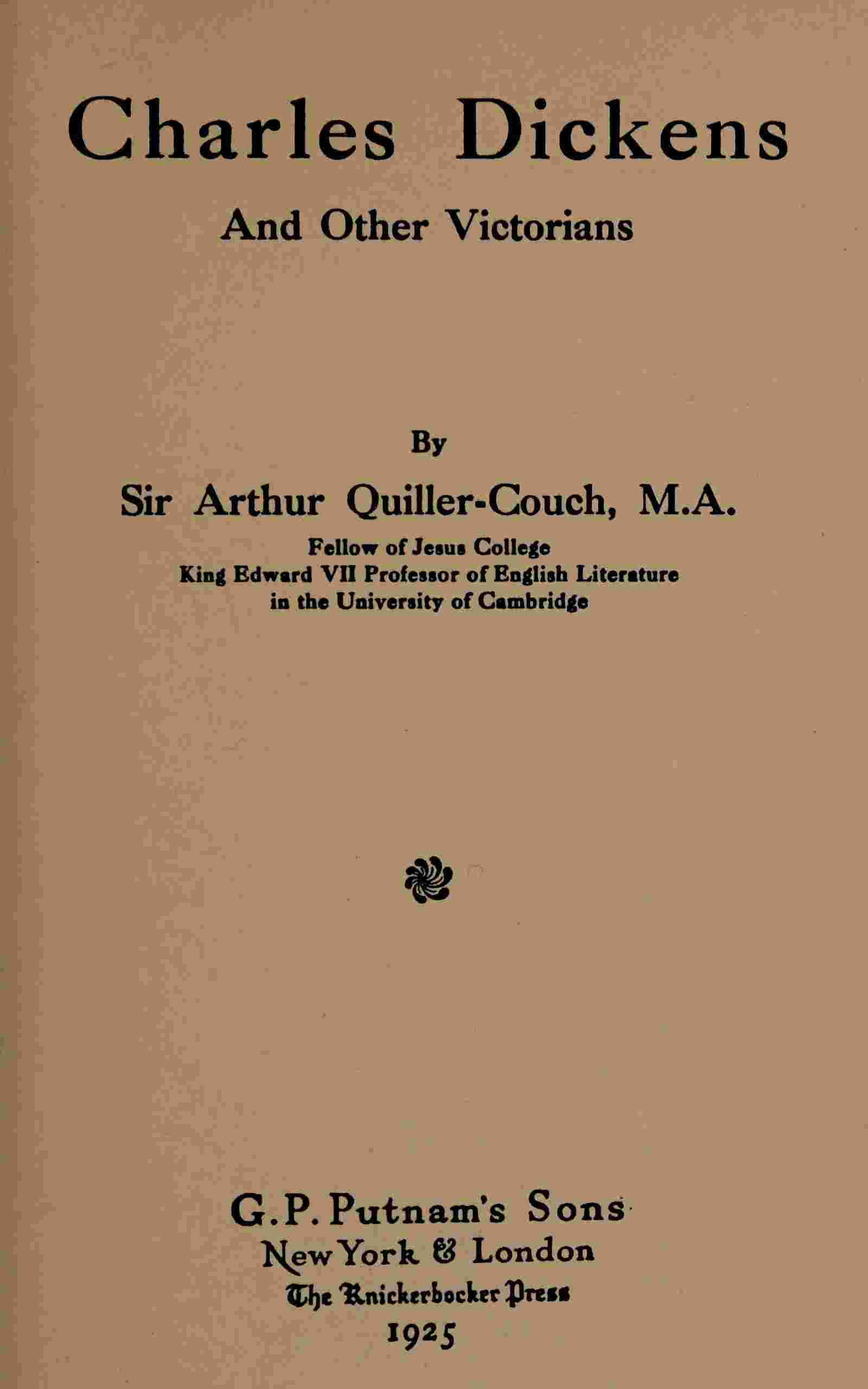 Charles Dickens and other Victorians cover