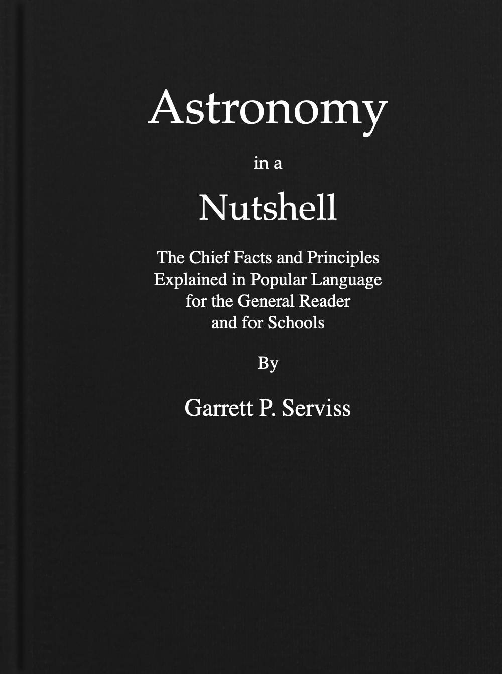 Astronomy in a nutshell cover