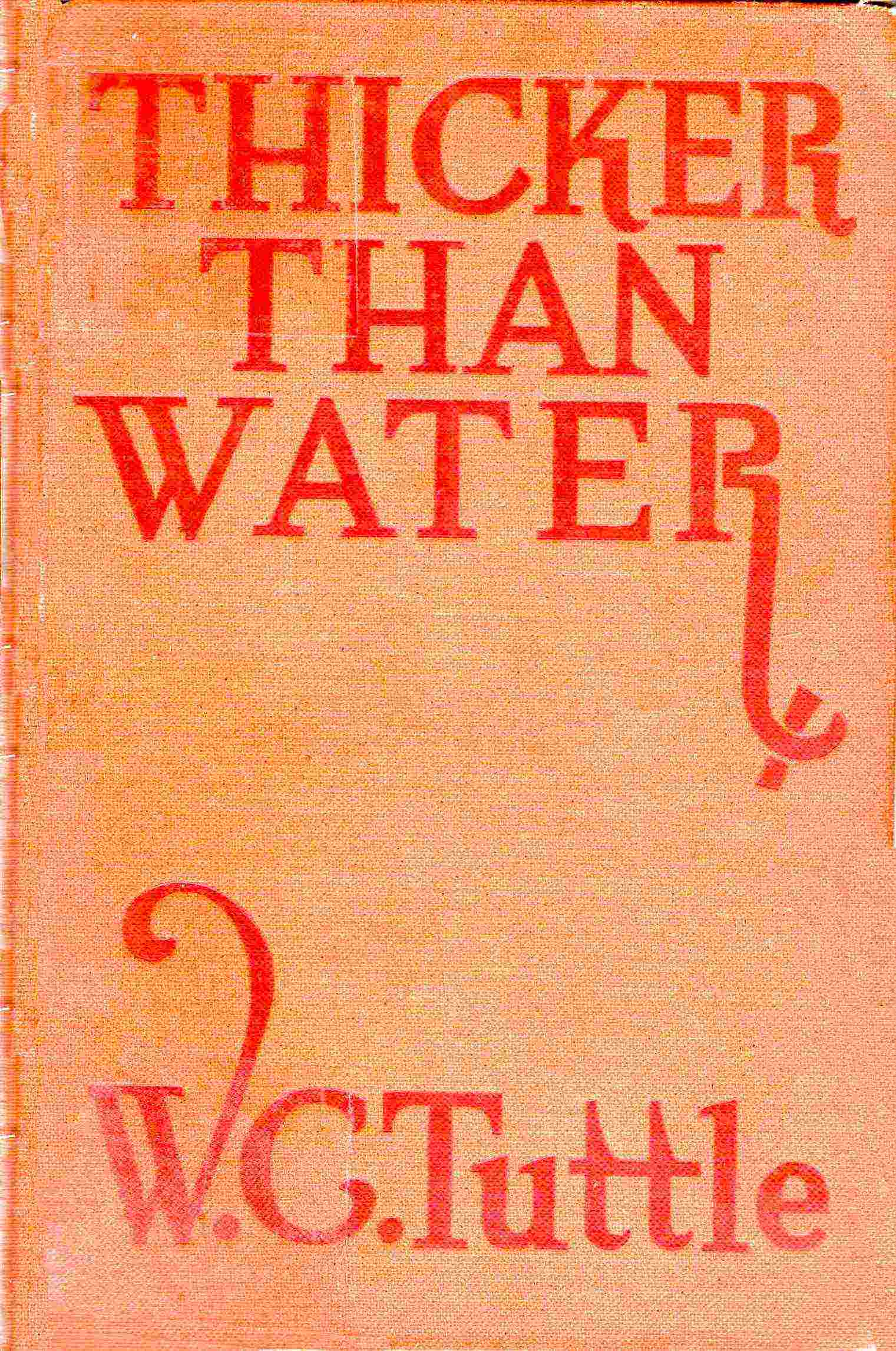 Thicker than water cover