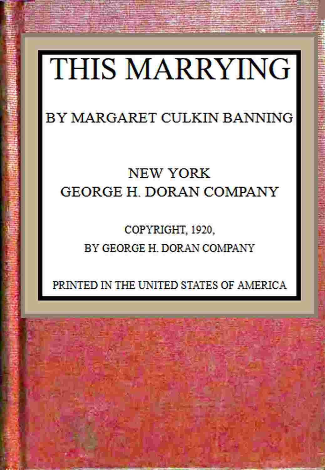 This marrying cover