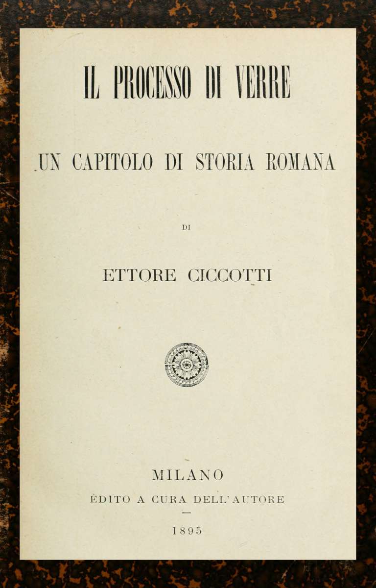 Il processo di Verre cover