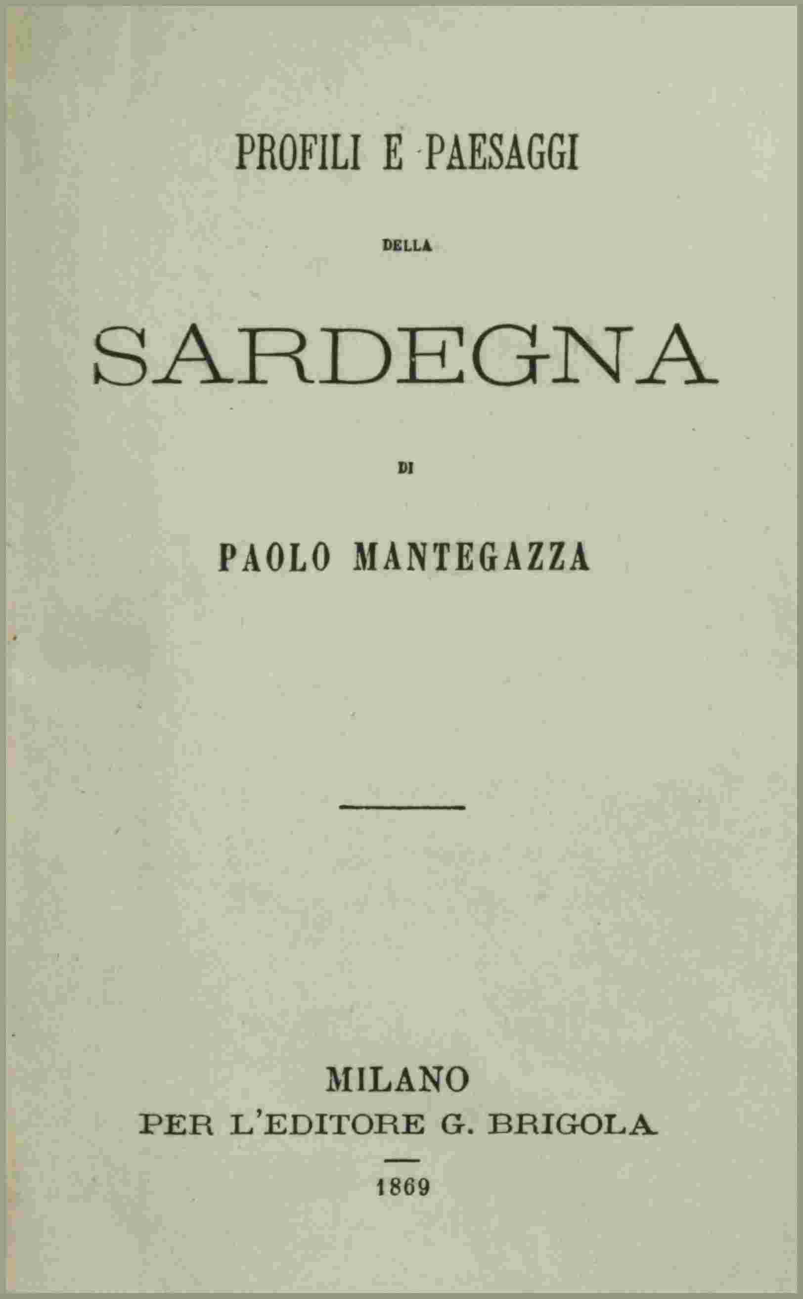 Profili e paesaggi della Sardegna cover
