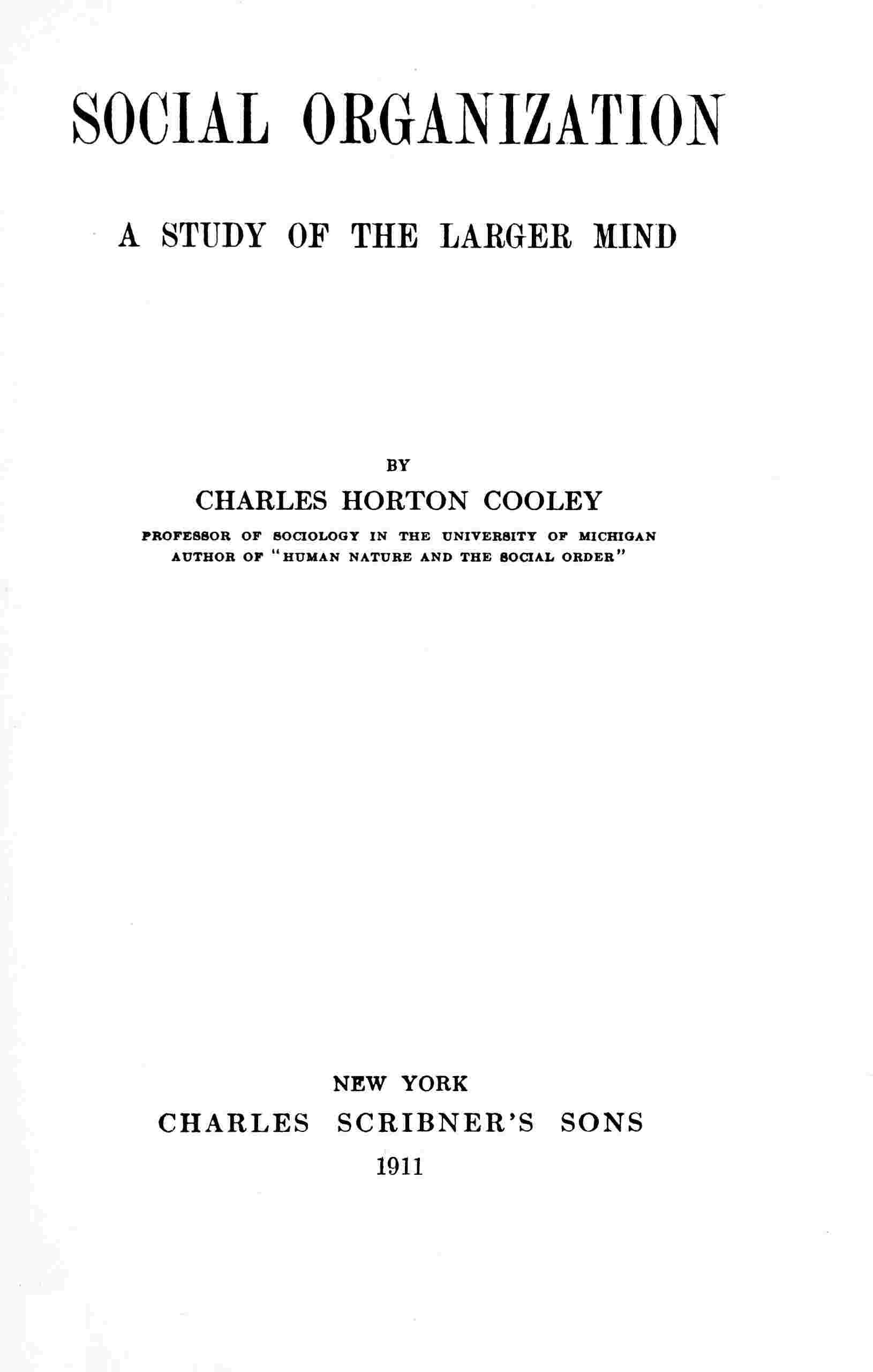 Social organization cover