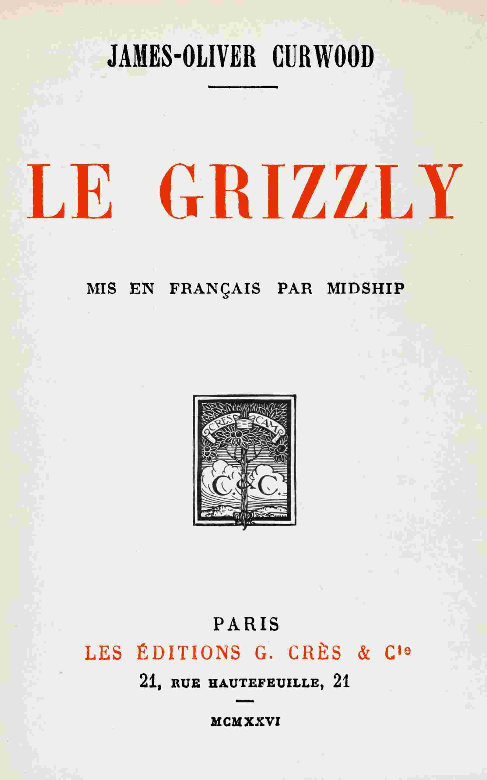 Le grizzly cover