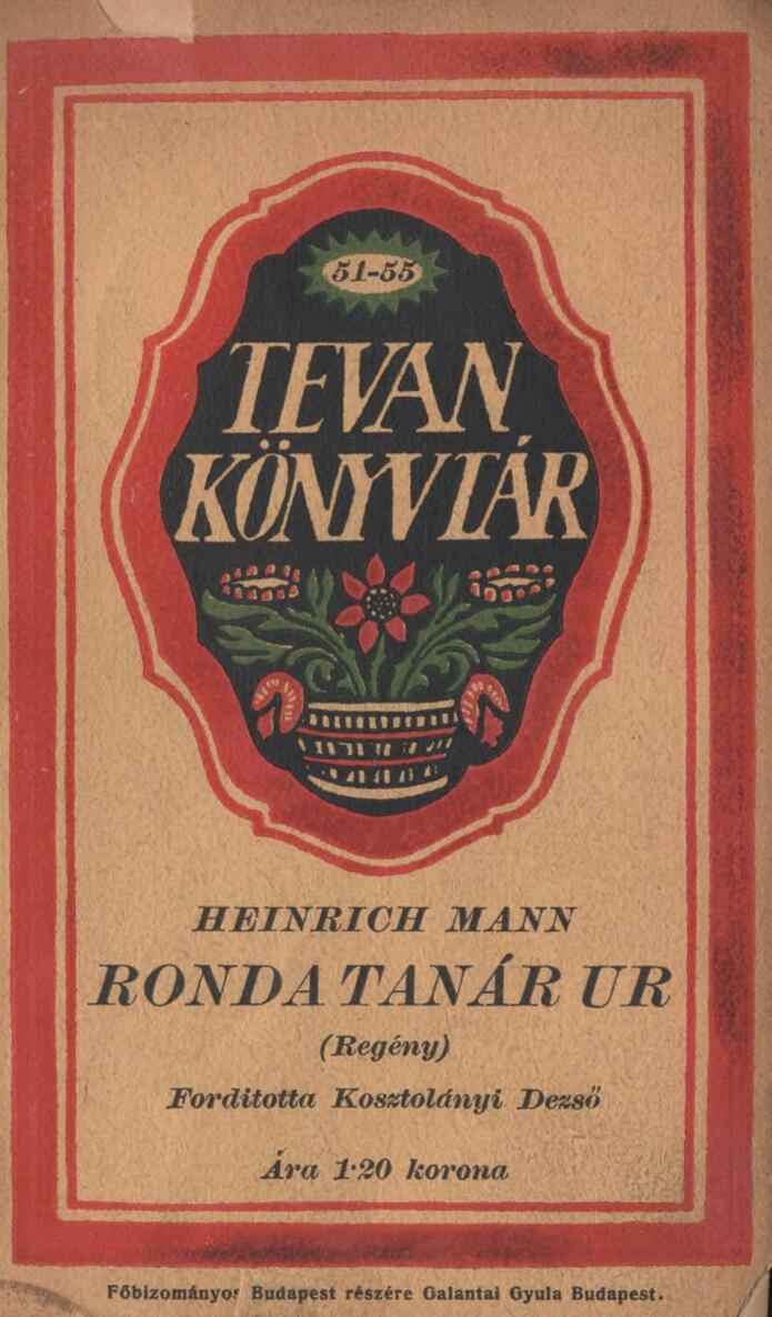 Ronda tanár ur (regény) cover