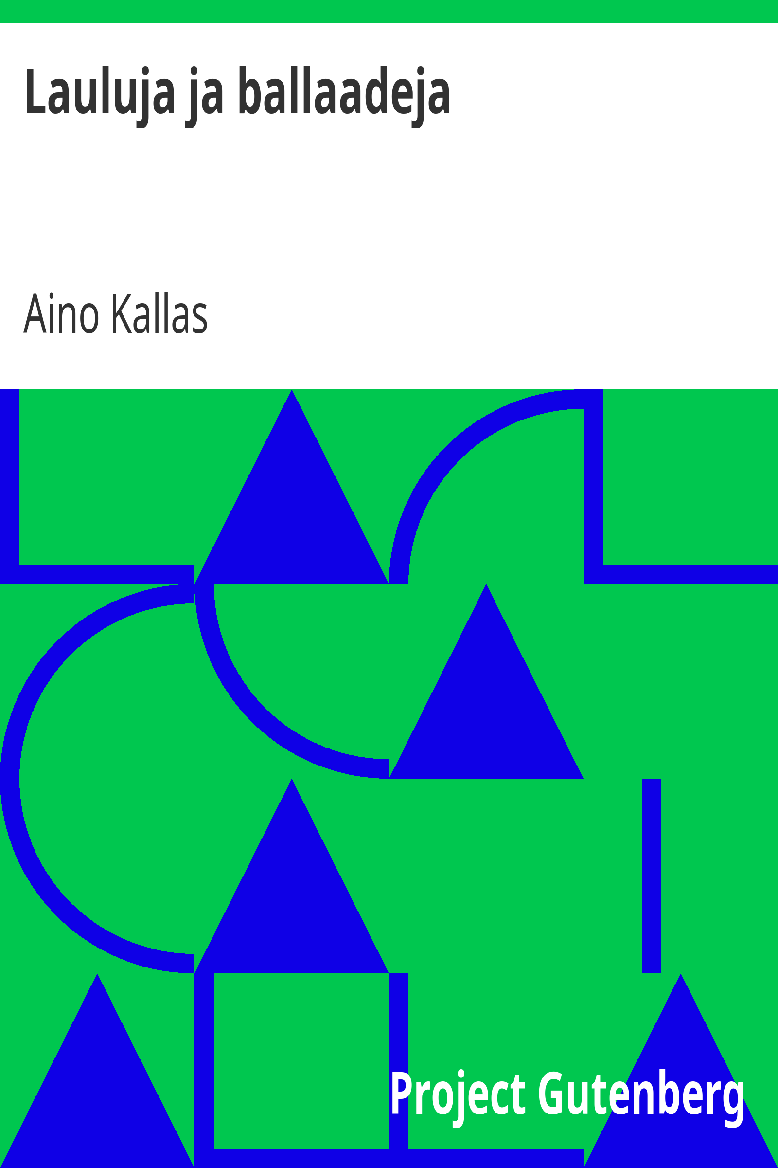 Lauluja ja ballaadeja cover