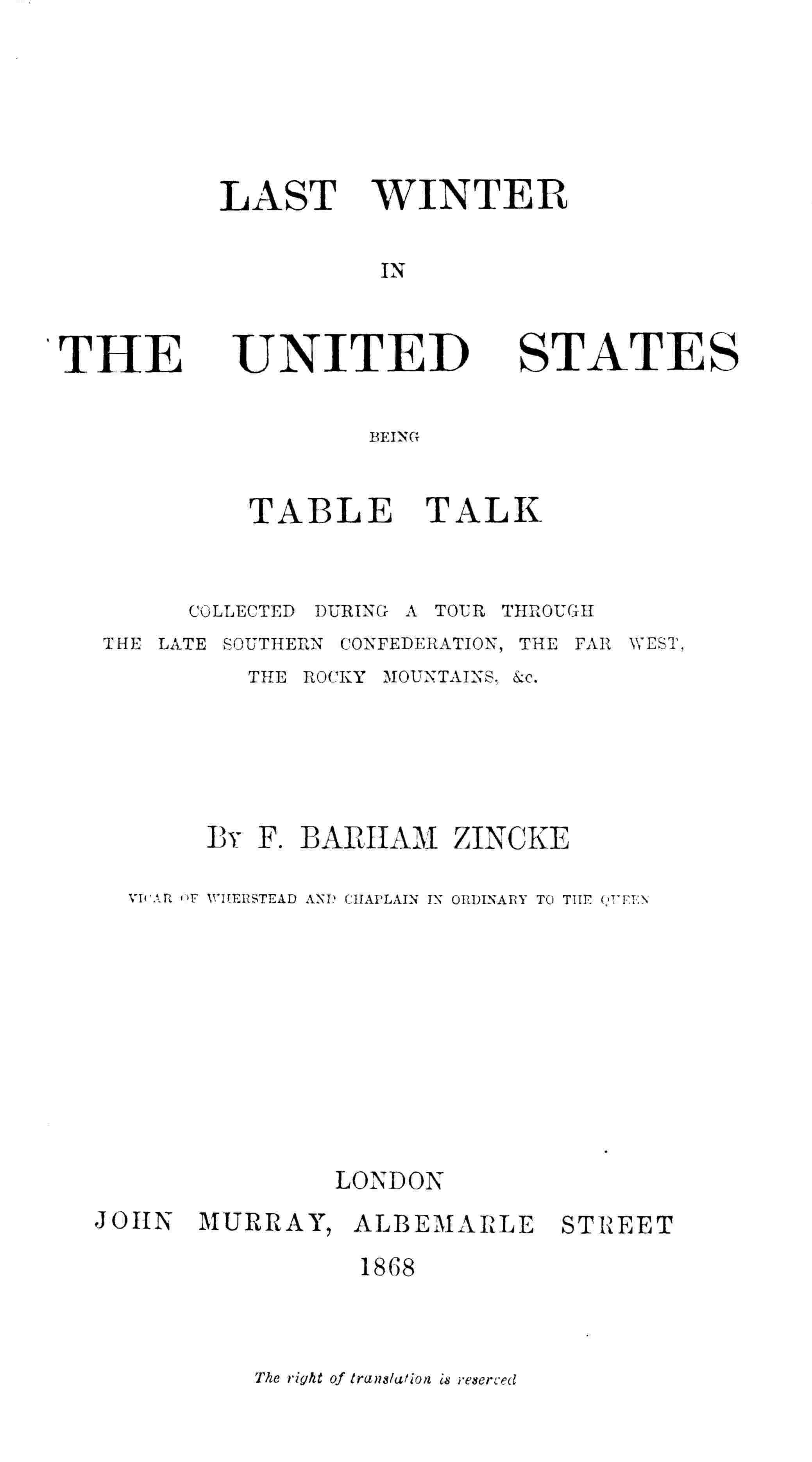Last winter in the United States cover