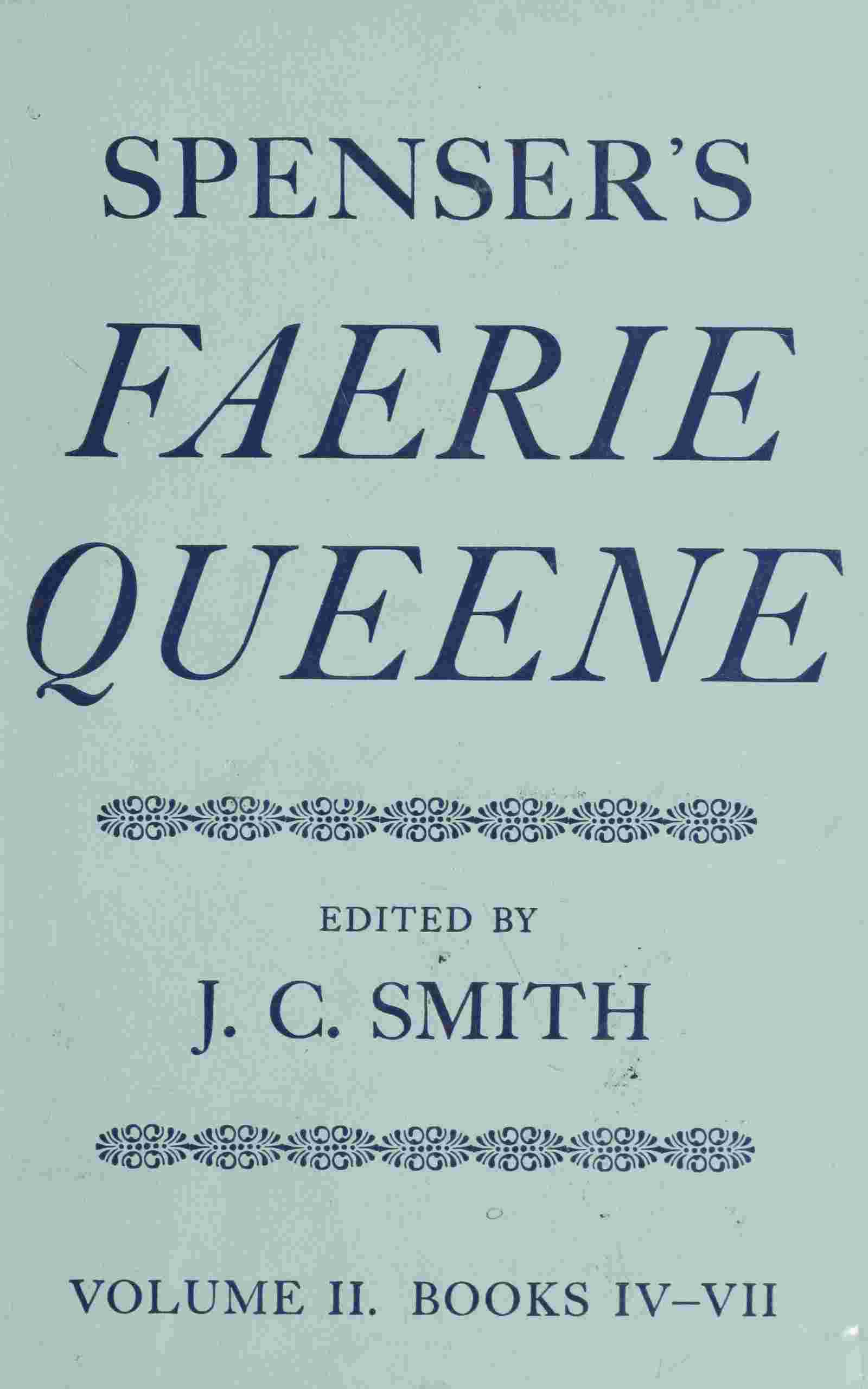Spenser's Faerie Queene, Vol. 2 (of 2) cover